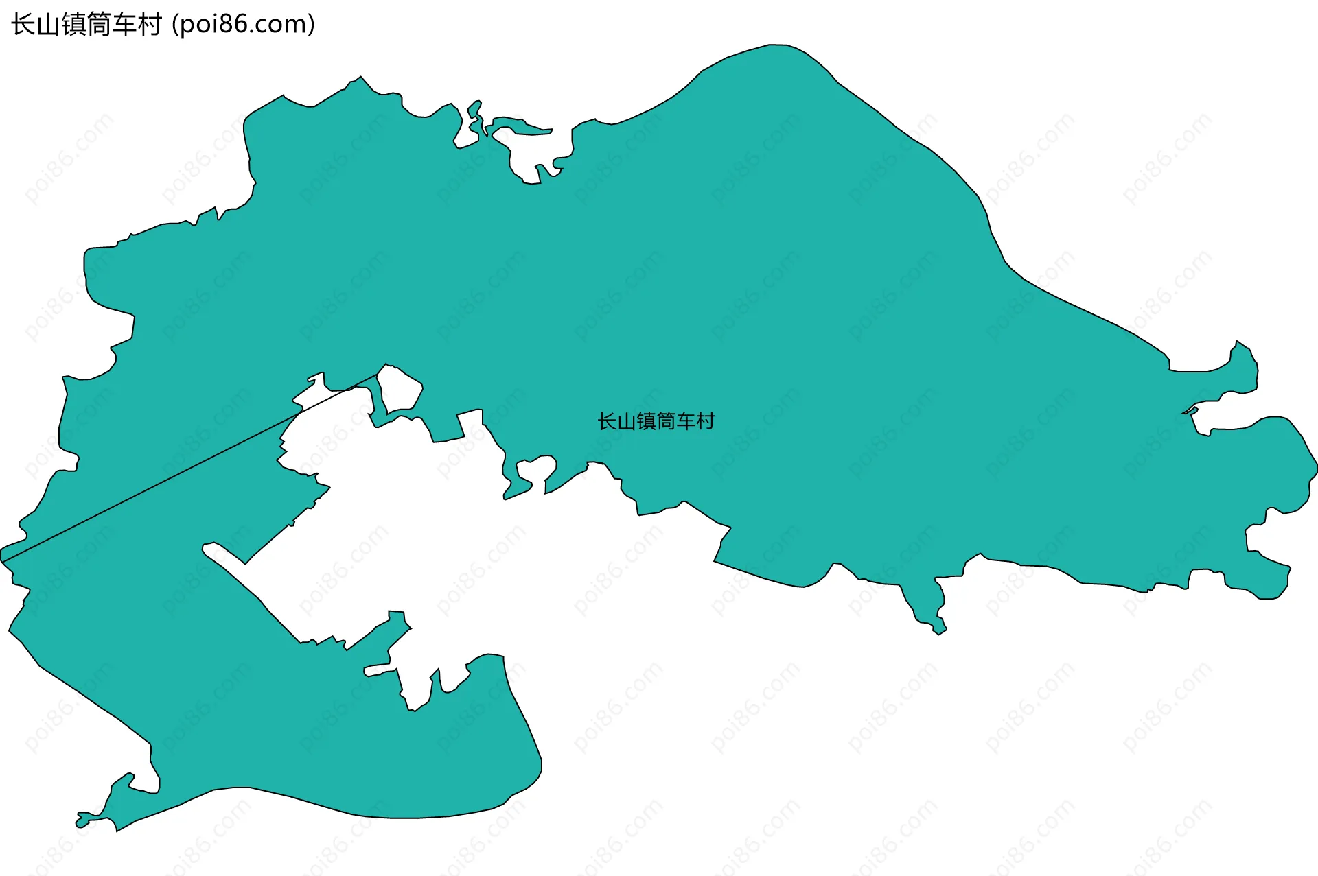 长山镇筒车村边界地图