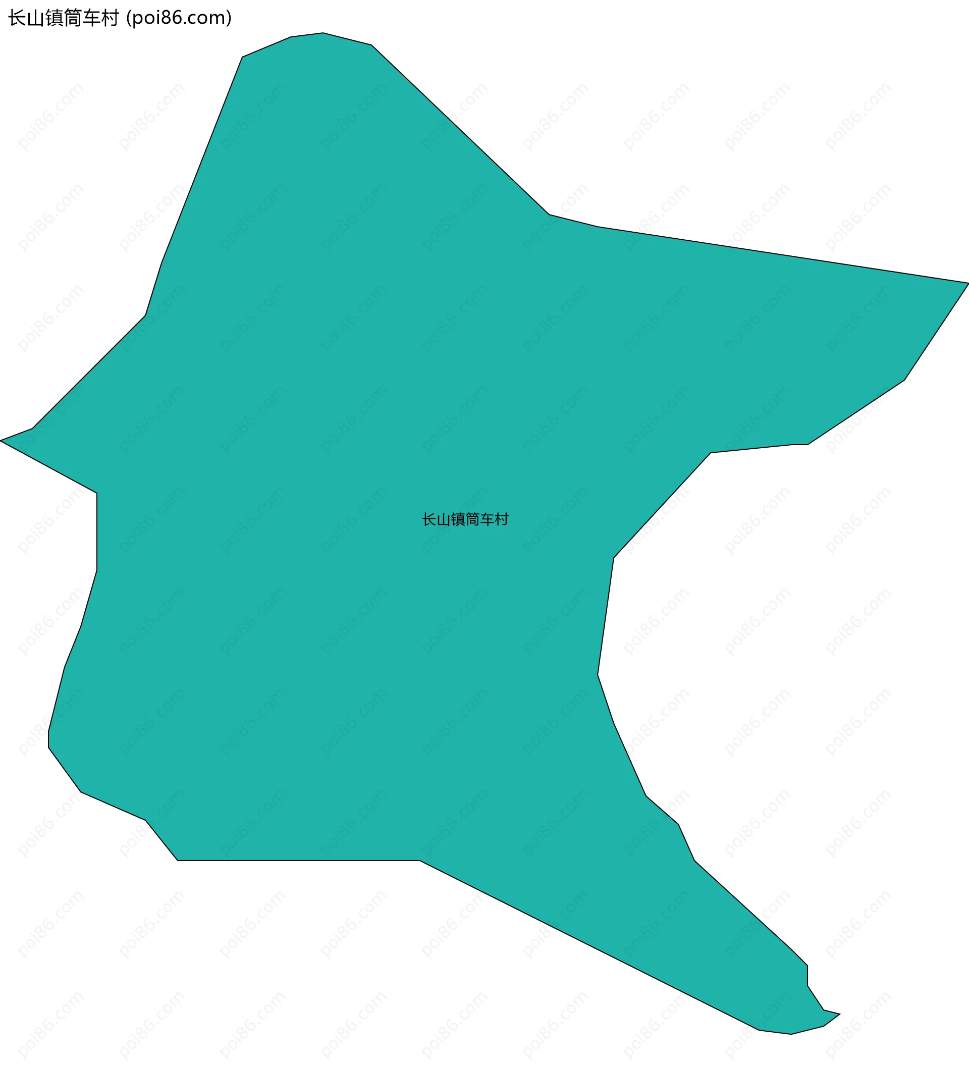 长山镇筒车村边界地图