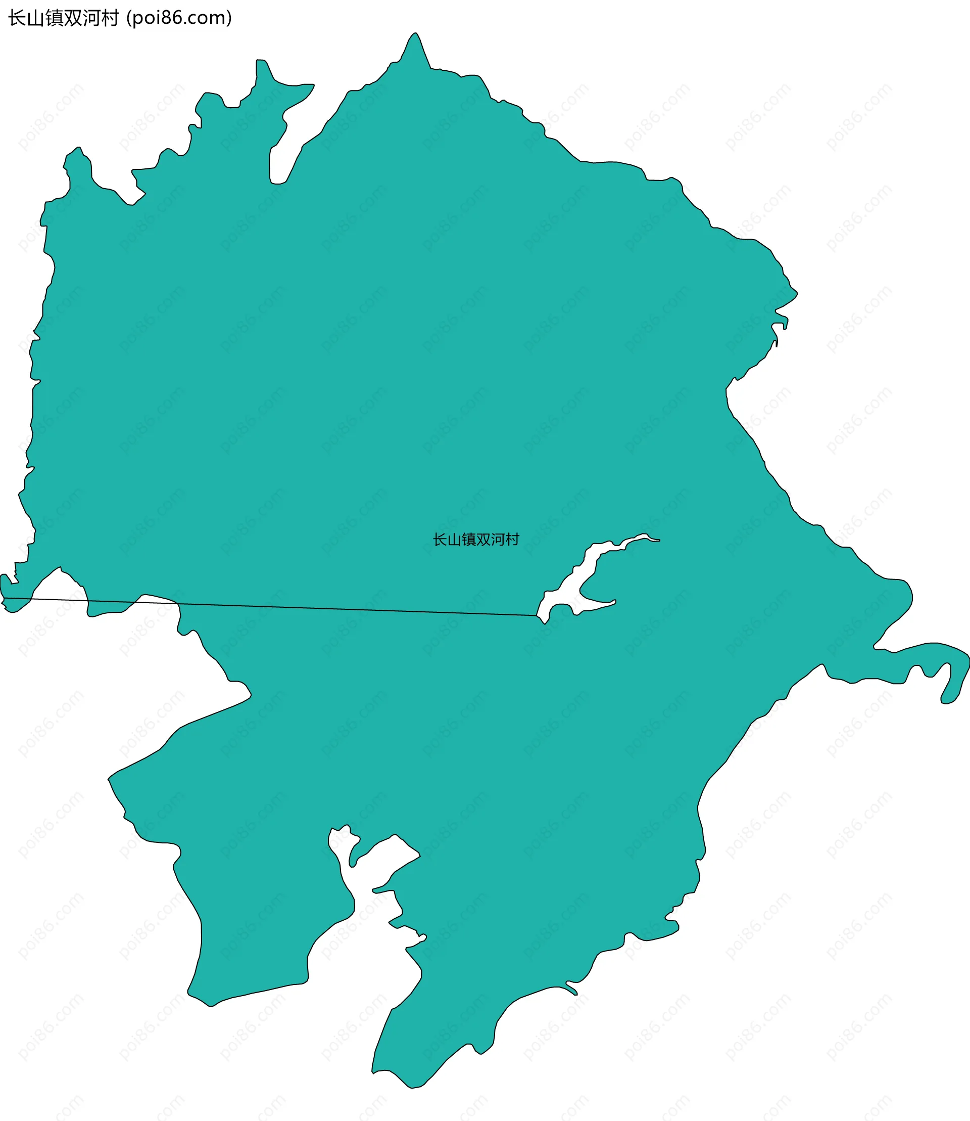 长山镇双河村边界地图