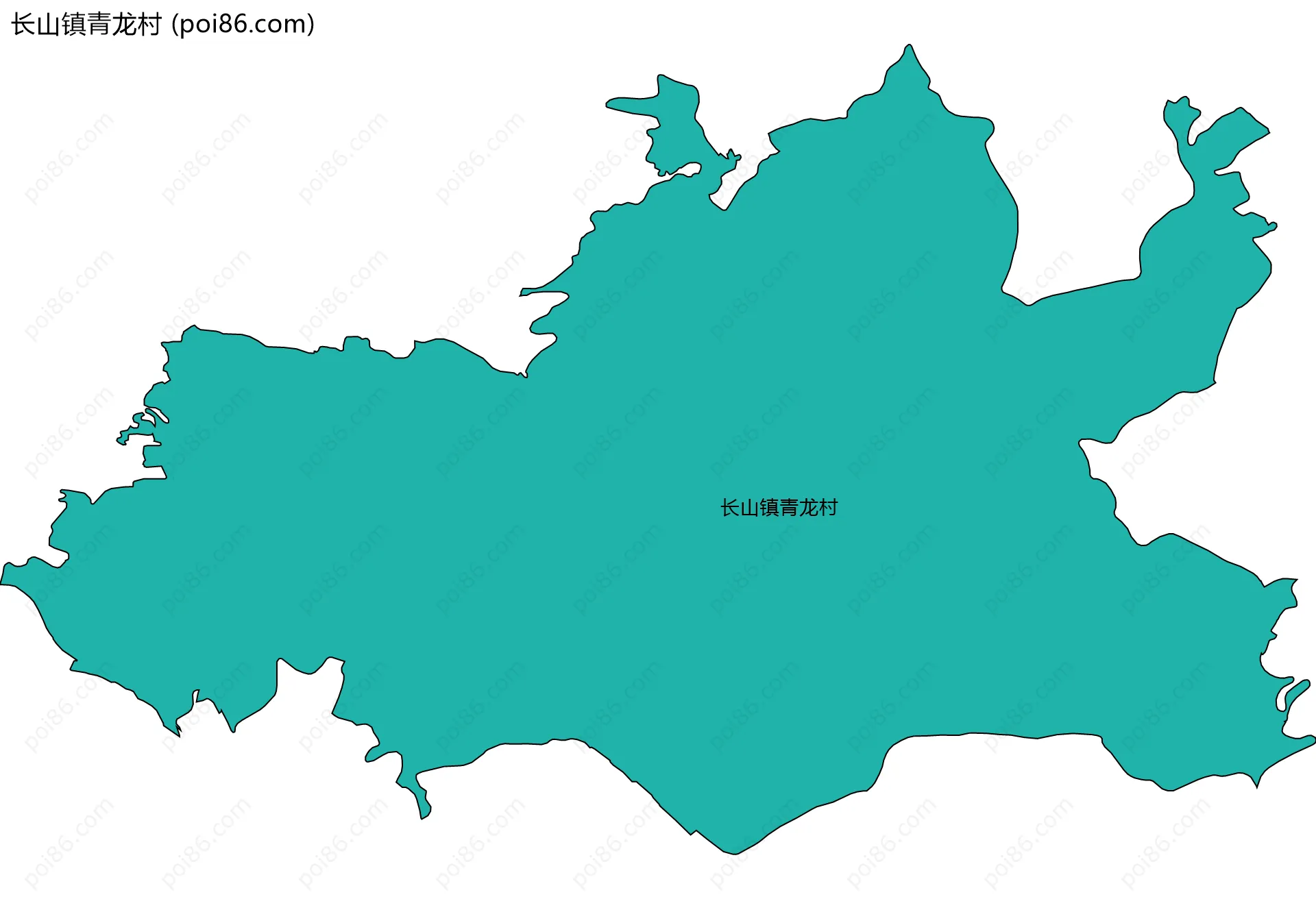 长山镇青龙村边界地图