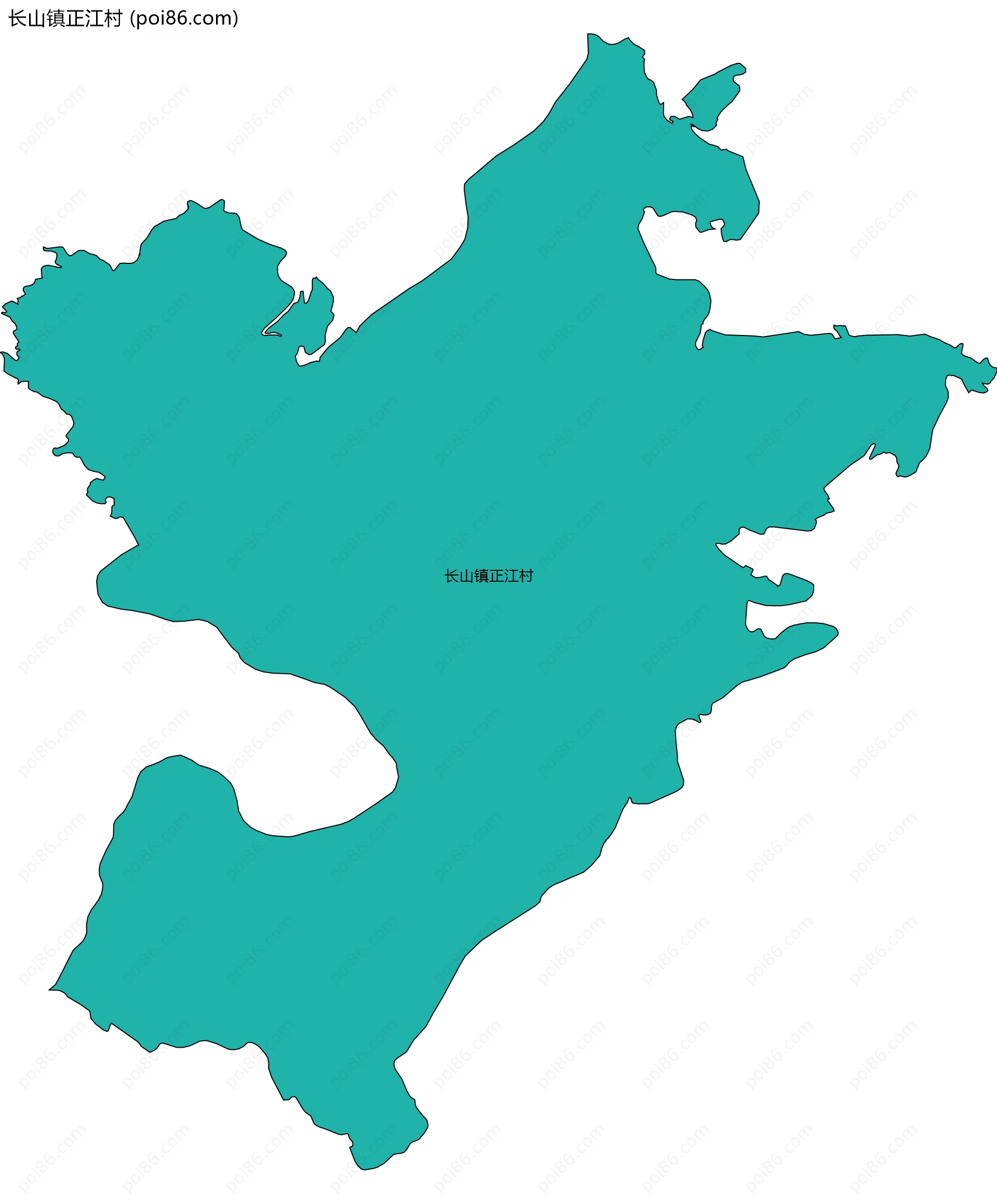 长山镇正江村边界地图