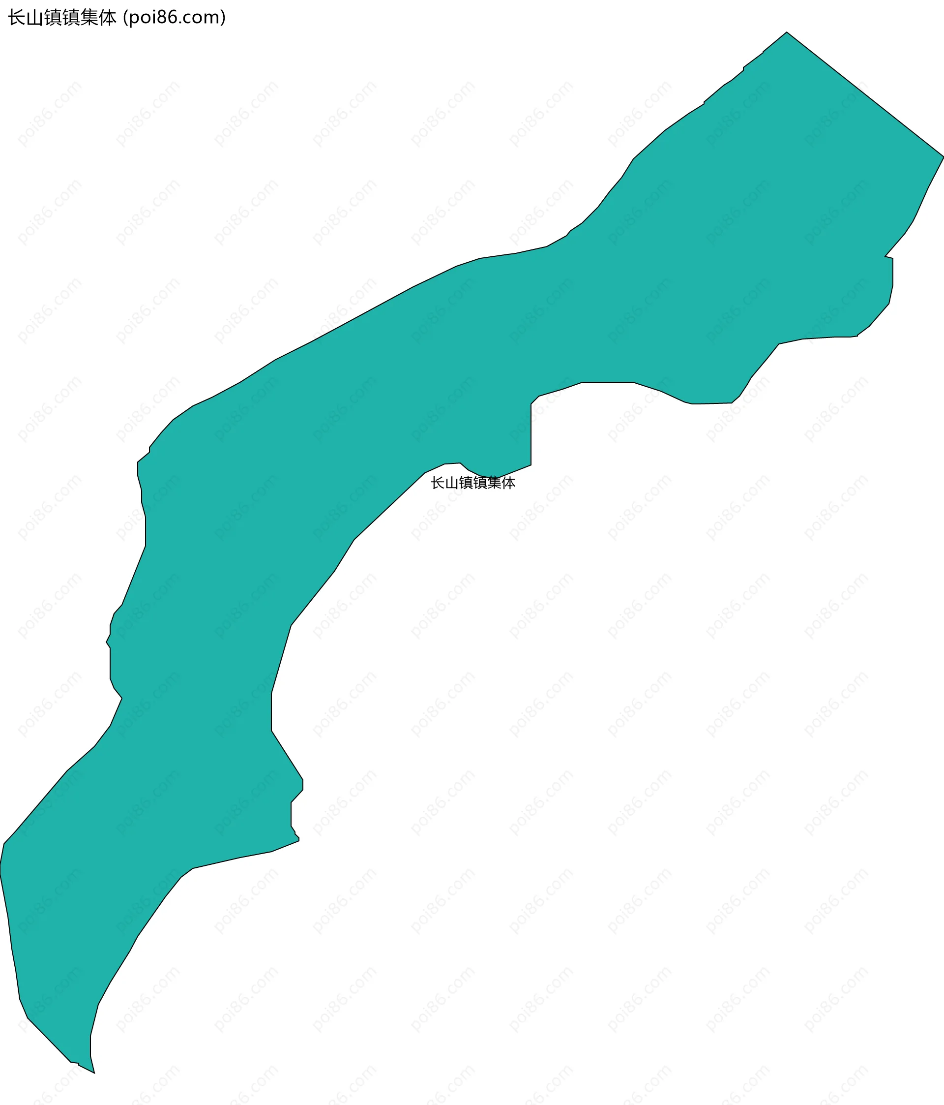 长山镇镇集体边界地图