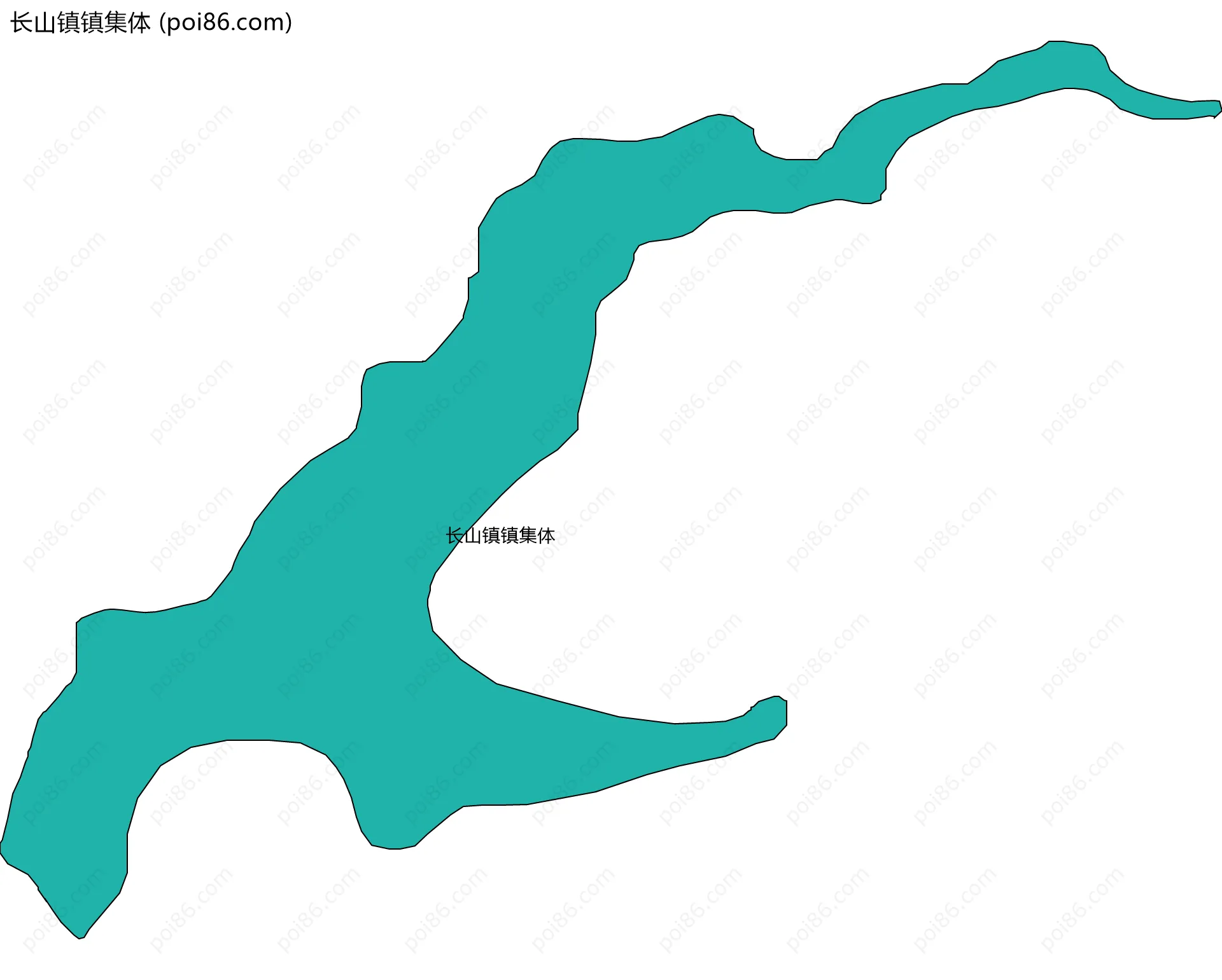 长山镇镇集体边界地图