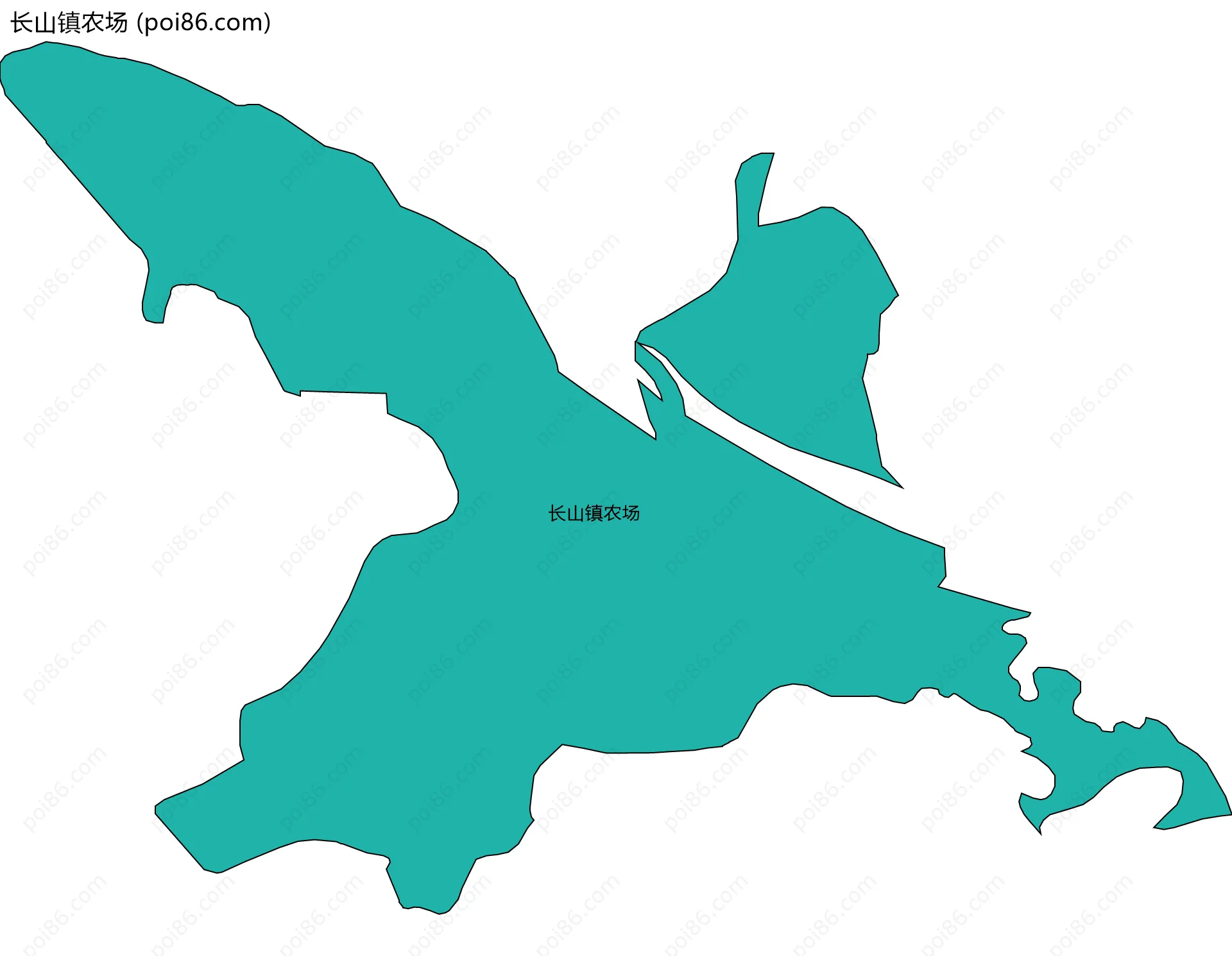 长山镇农场边界地图