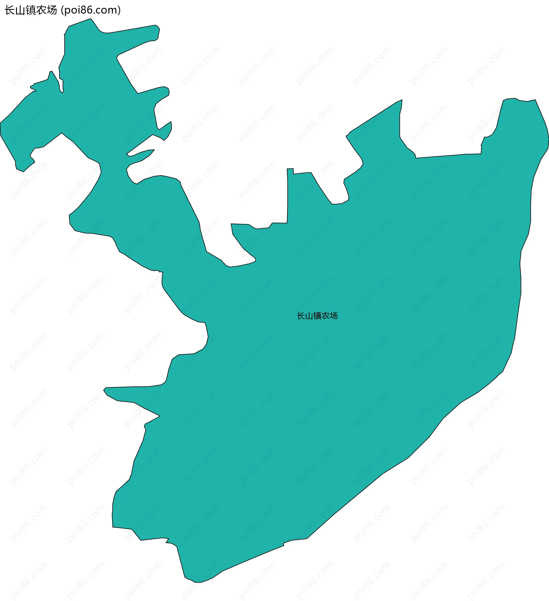 长山镇农场边界地图