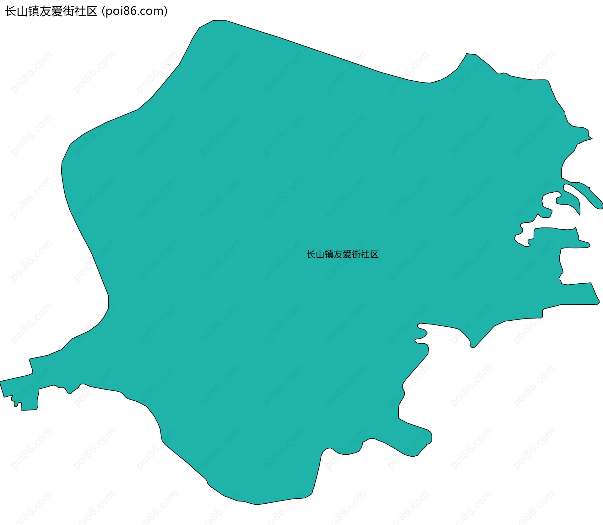 长山镇友爱街社区边界地图