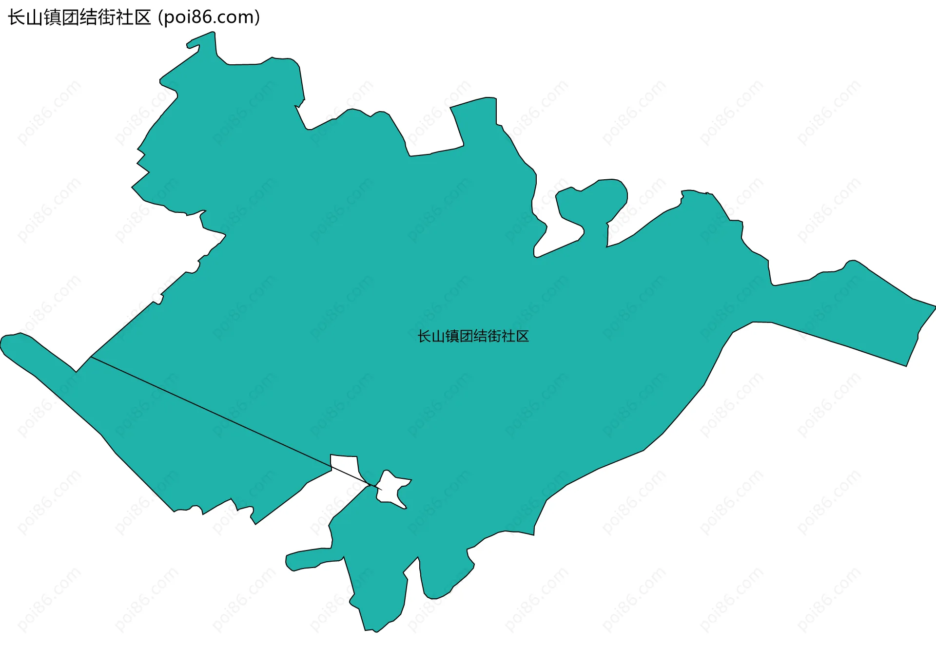 长山镇团结街社区边界地图
