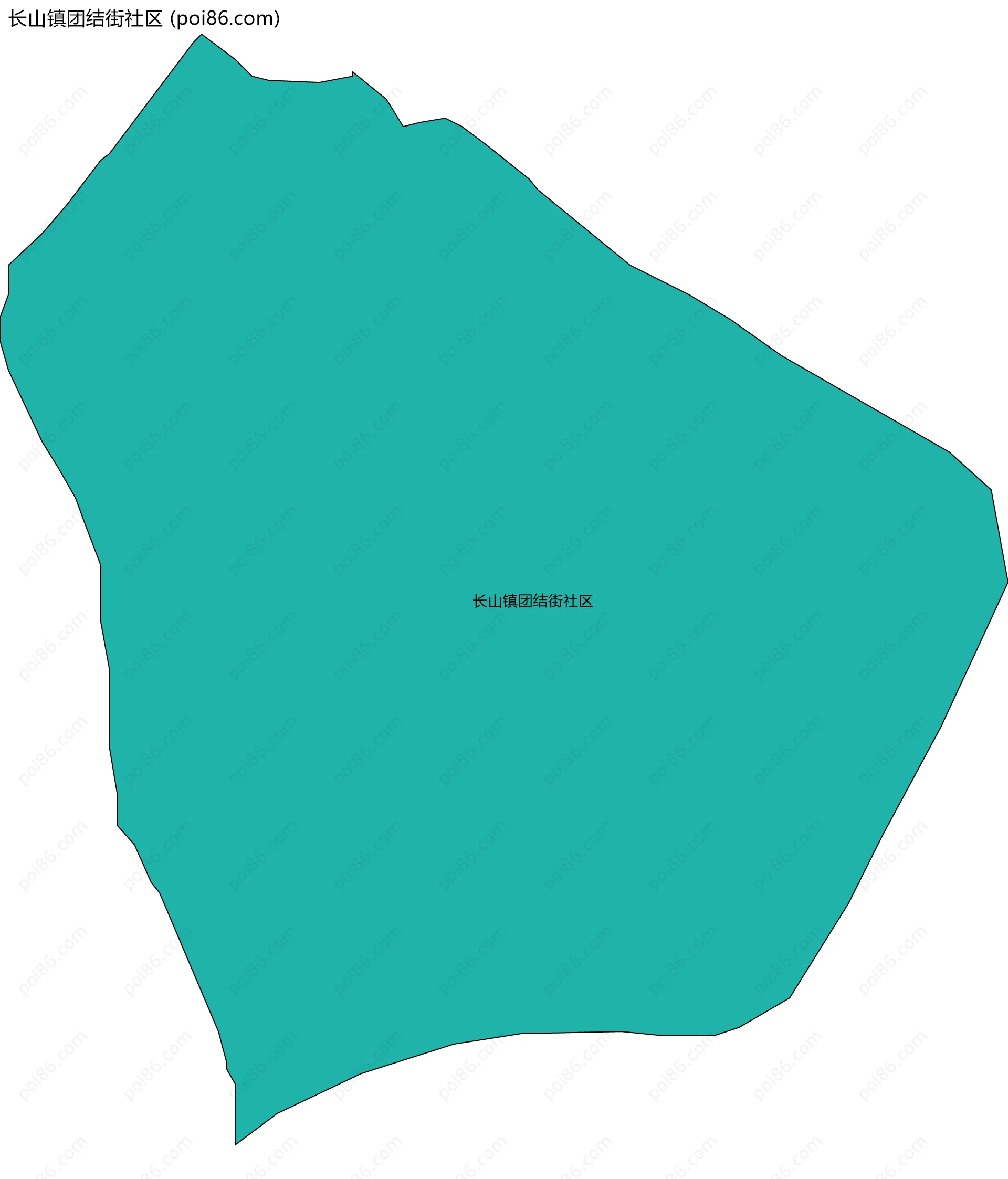 长山镇团结街社区边界地图