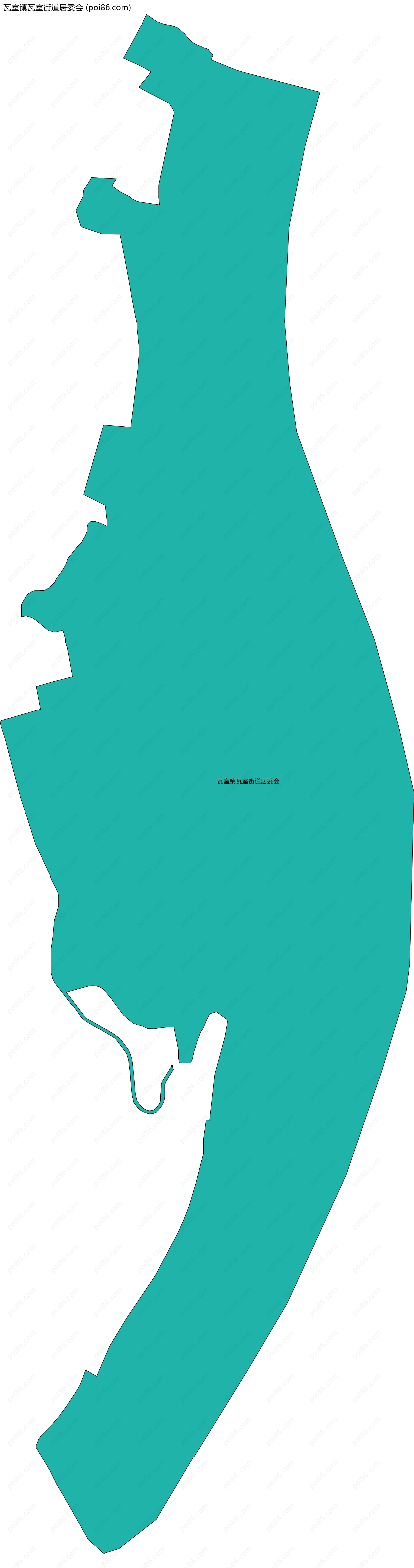 瓦室镇瓦室街道居委会边界地图