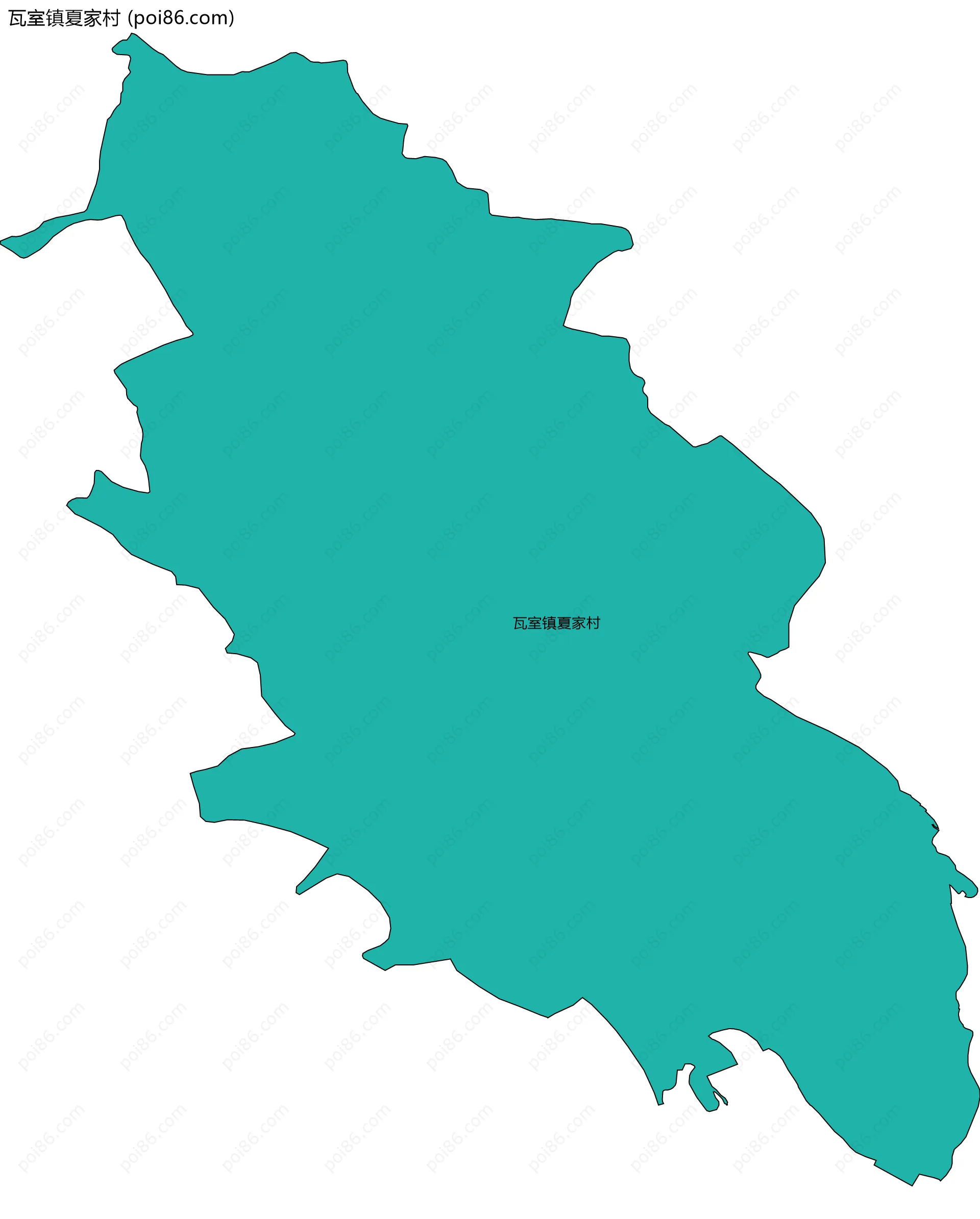 瓦室镇夏家村边界地图
