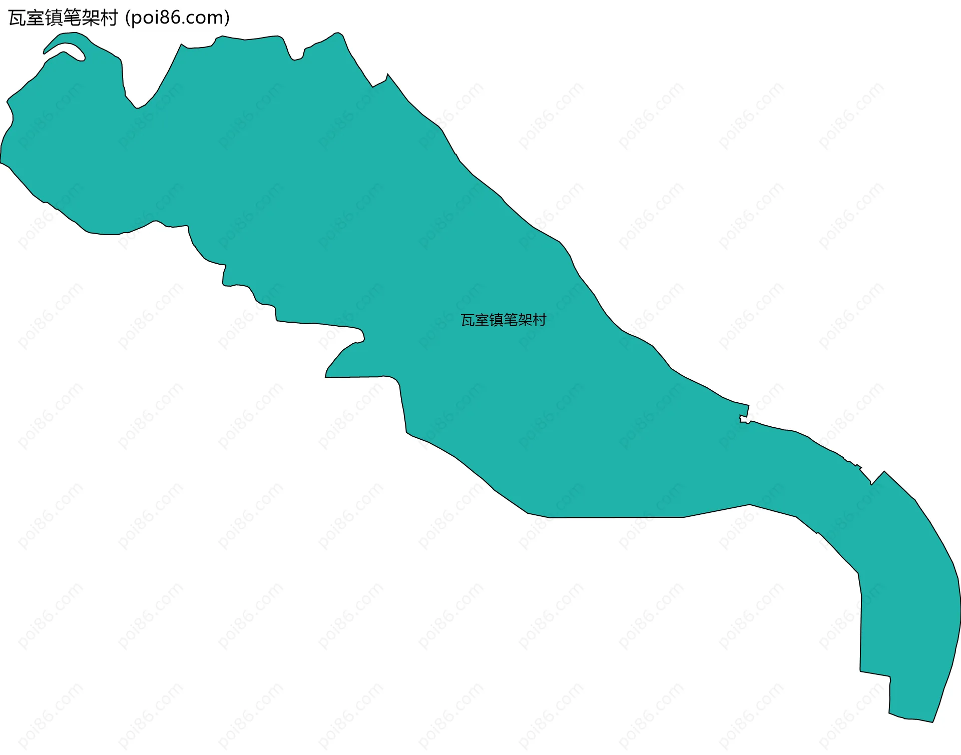 瓦室镇笔架村边界地图