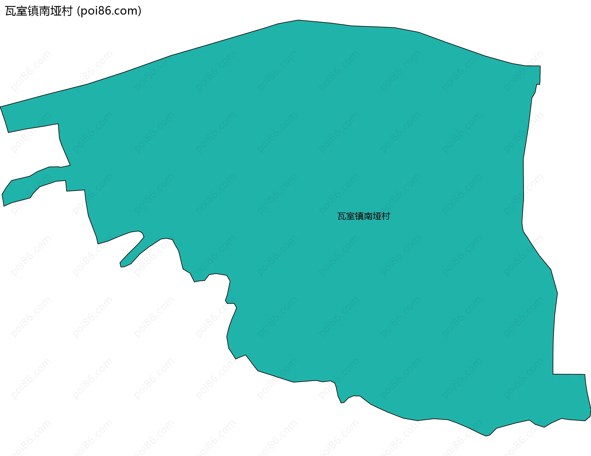 瓦室镇南垭村边界地图
