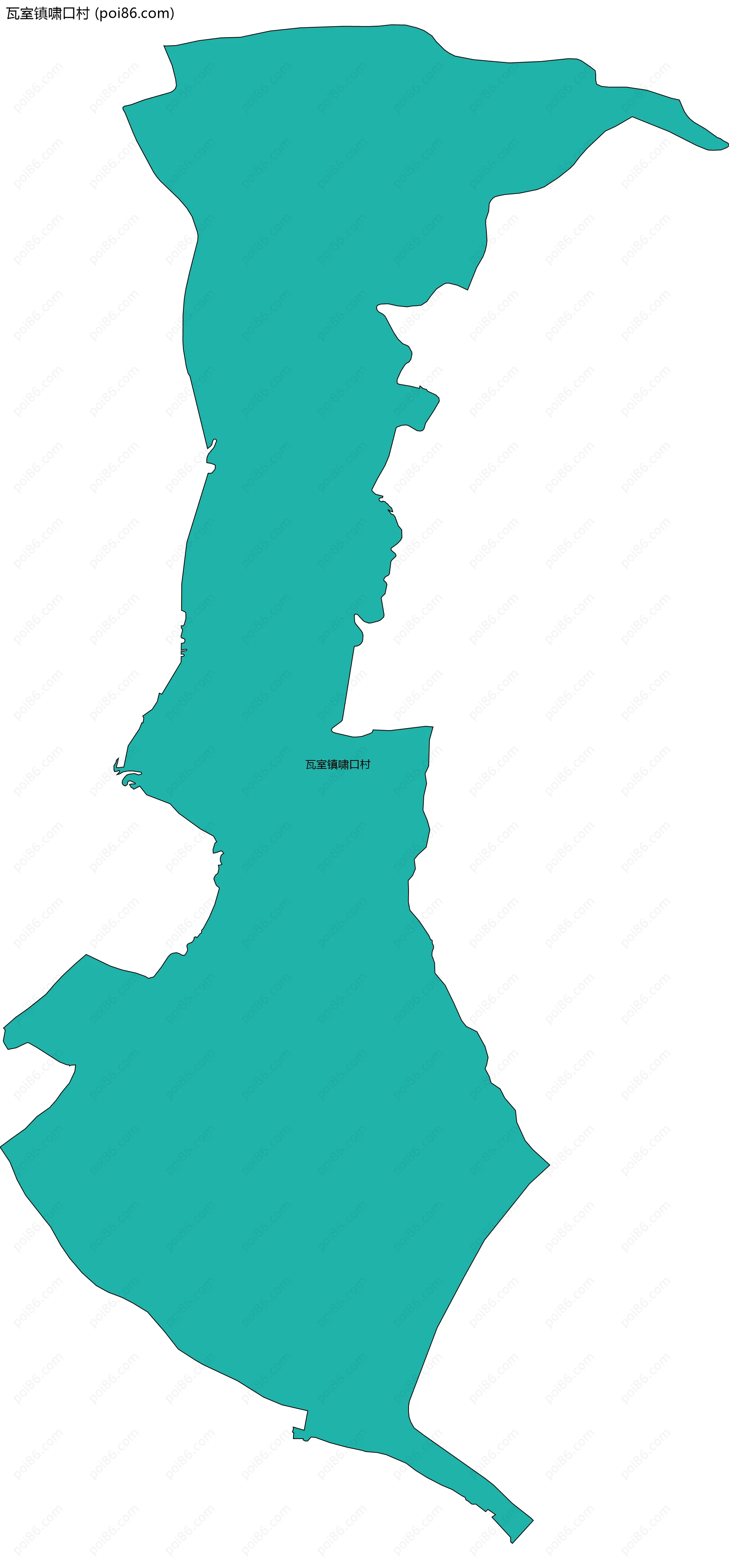 瓦室镇啸口村边界地图