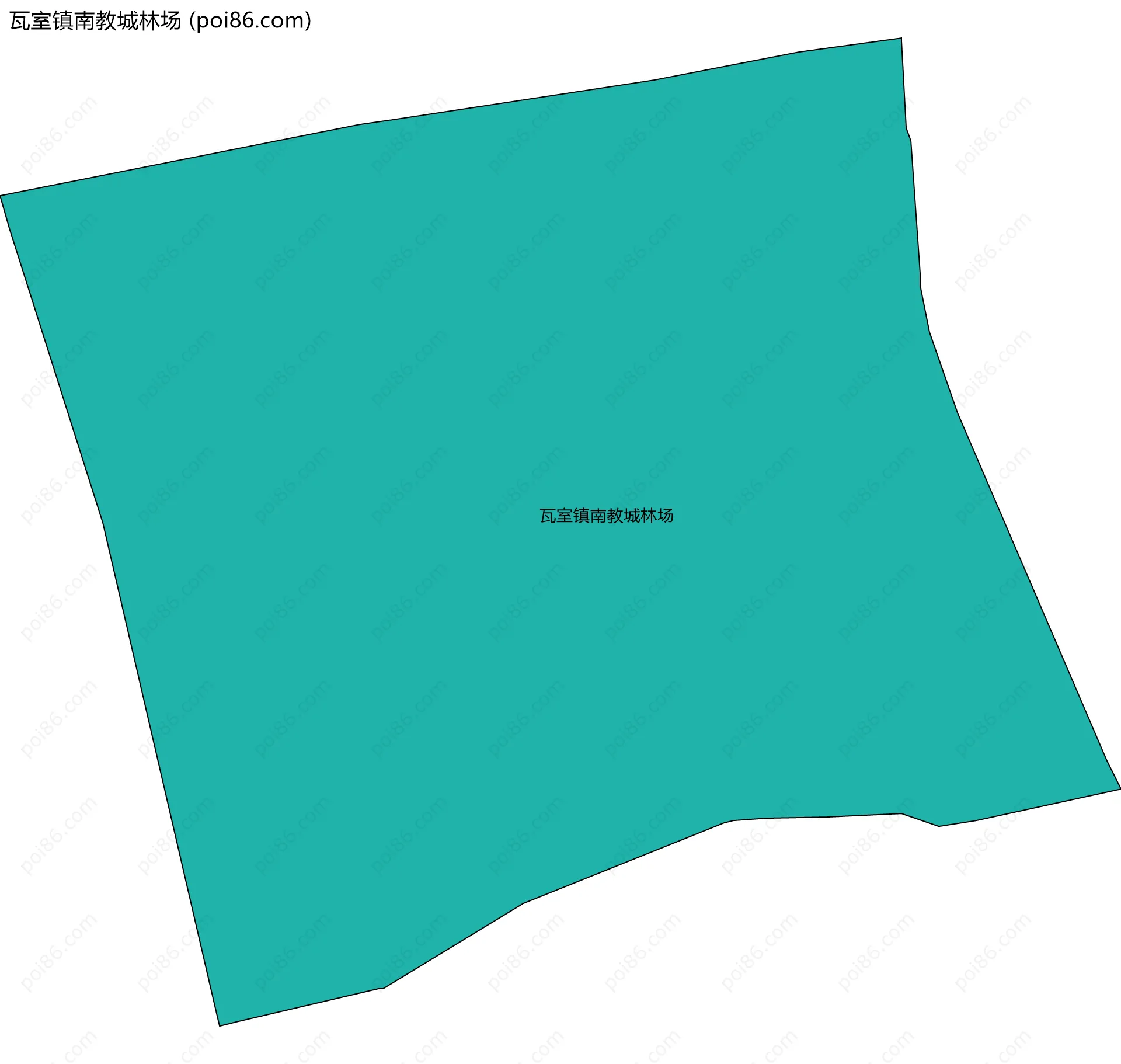 瓦室镇南教城林场边界地图