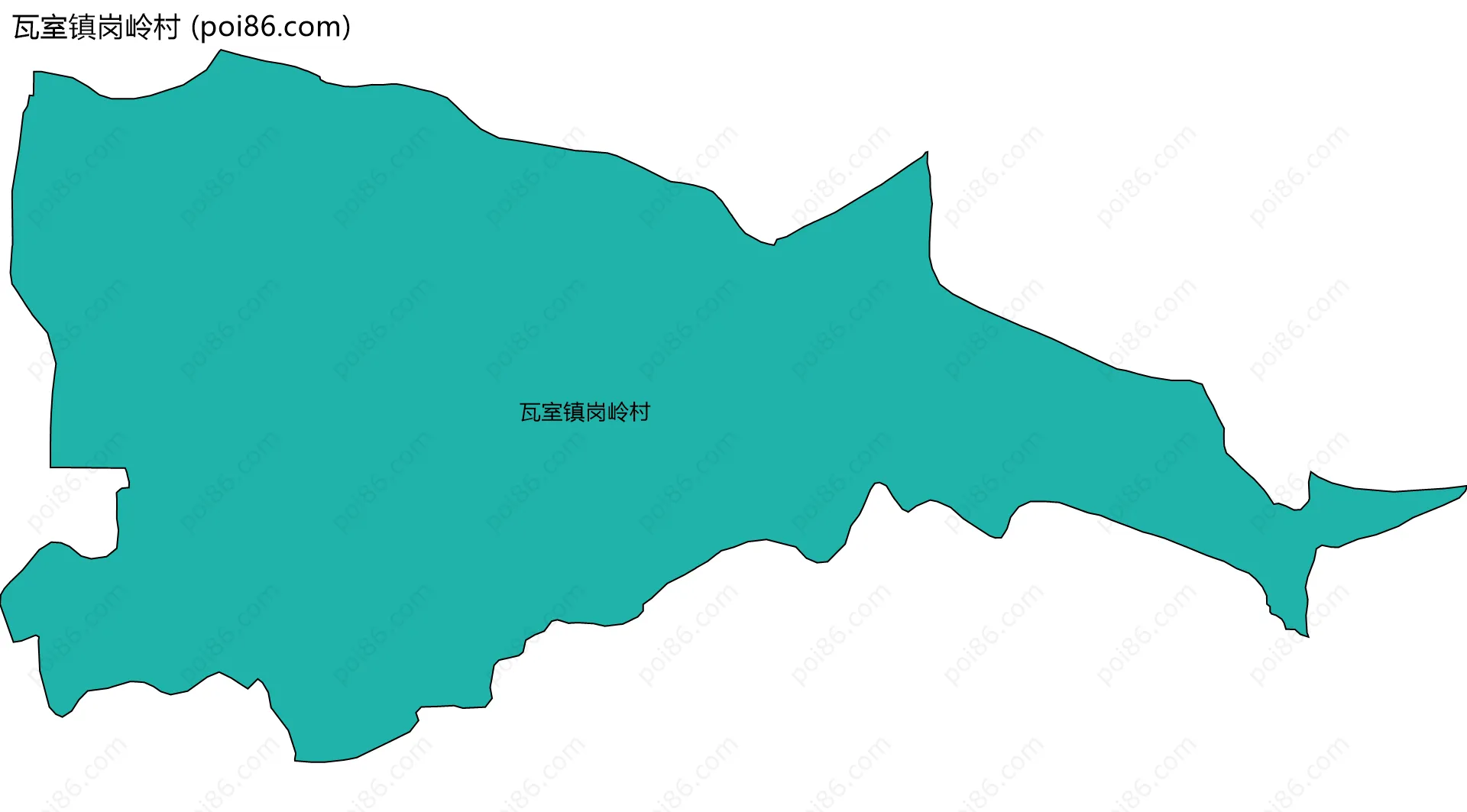 瓦室镇岗岭村边界地图