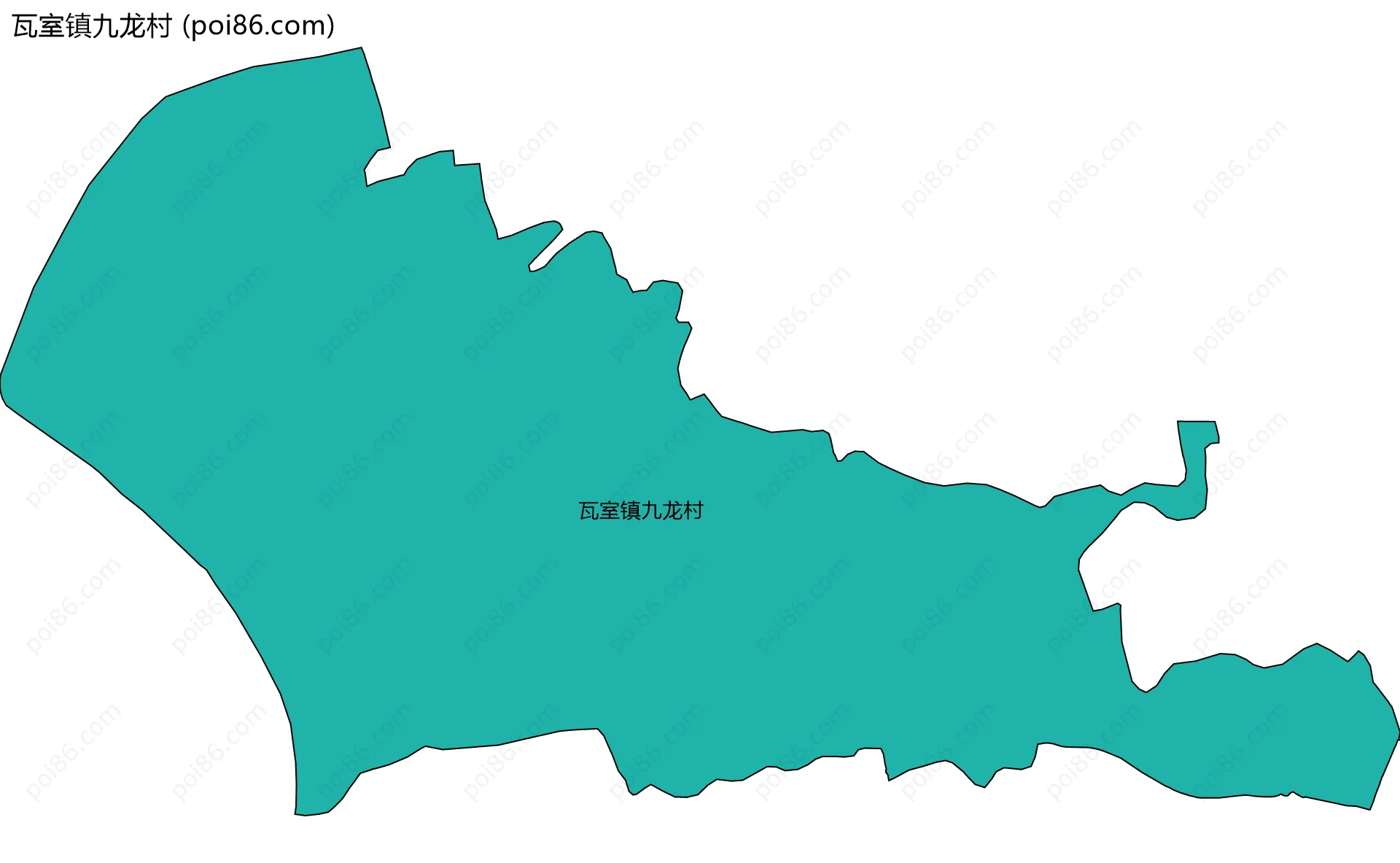 瓦室镇九龙村边界地图