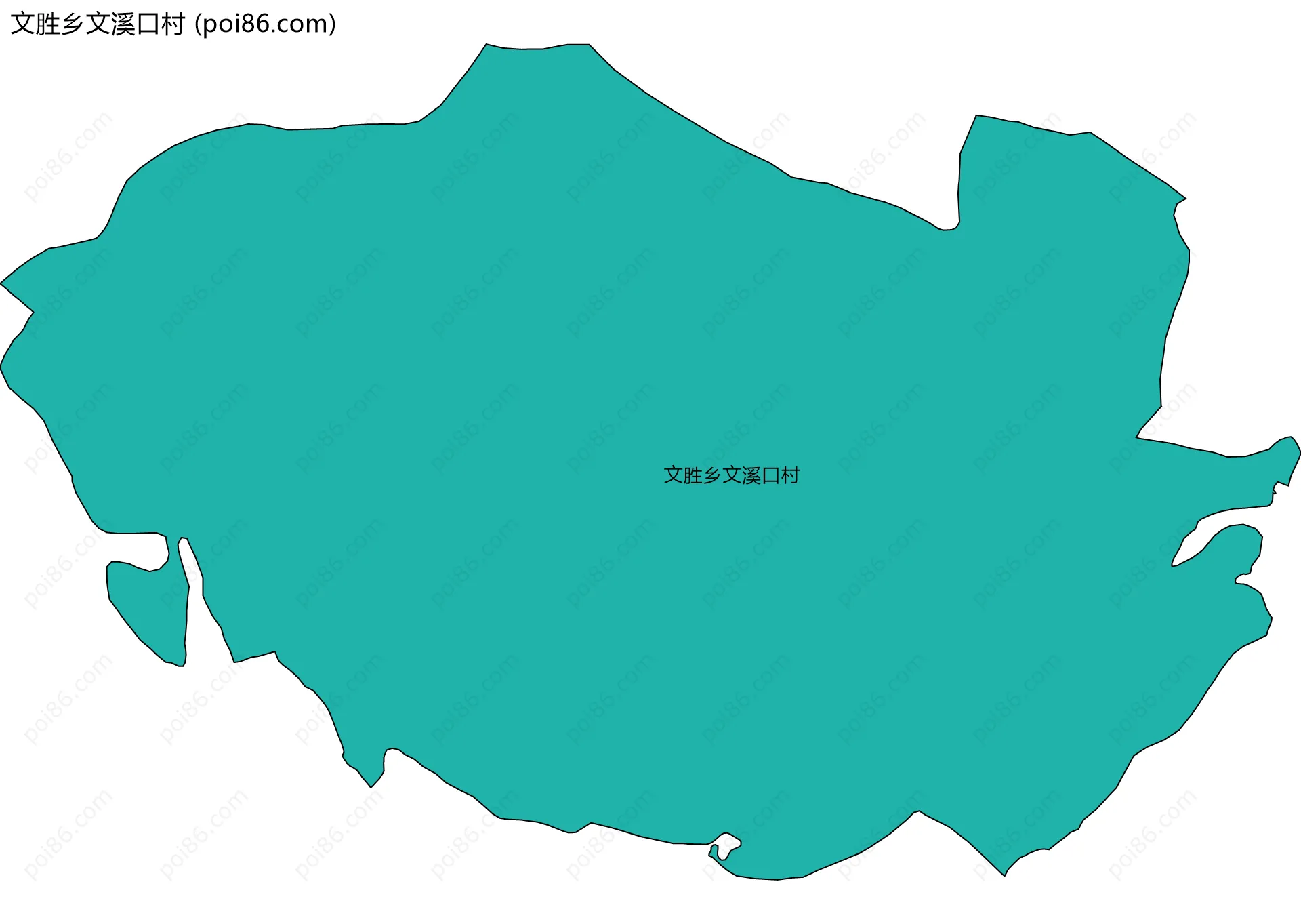 文胜乡文溪口村边界地图