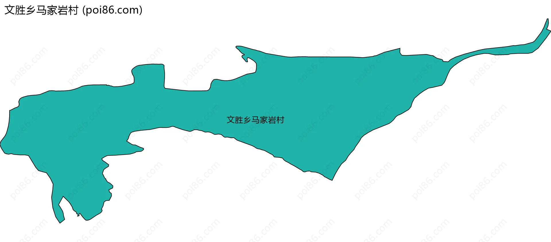文胜乡马家岩村边界地图