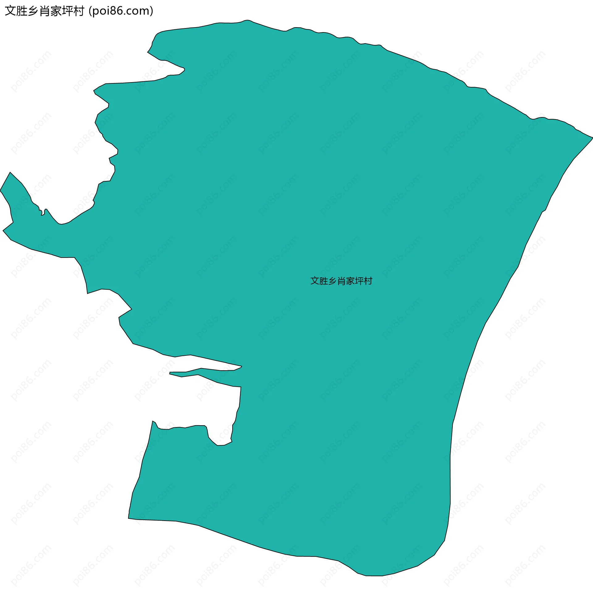 文胜乡肖家坪村边界地图