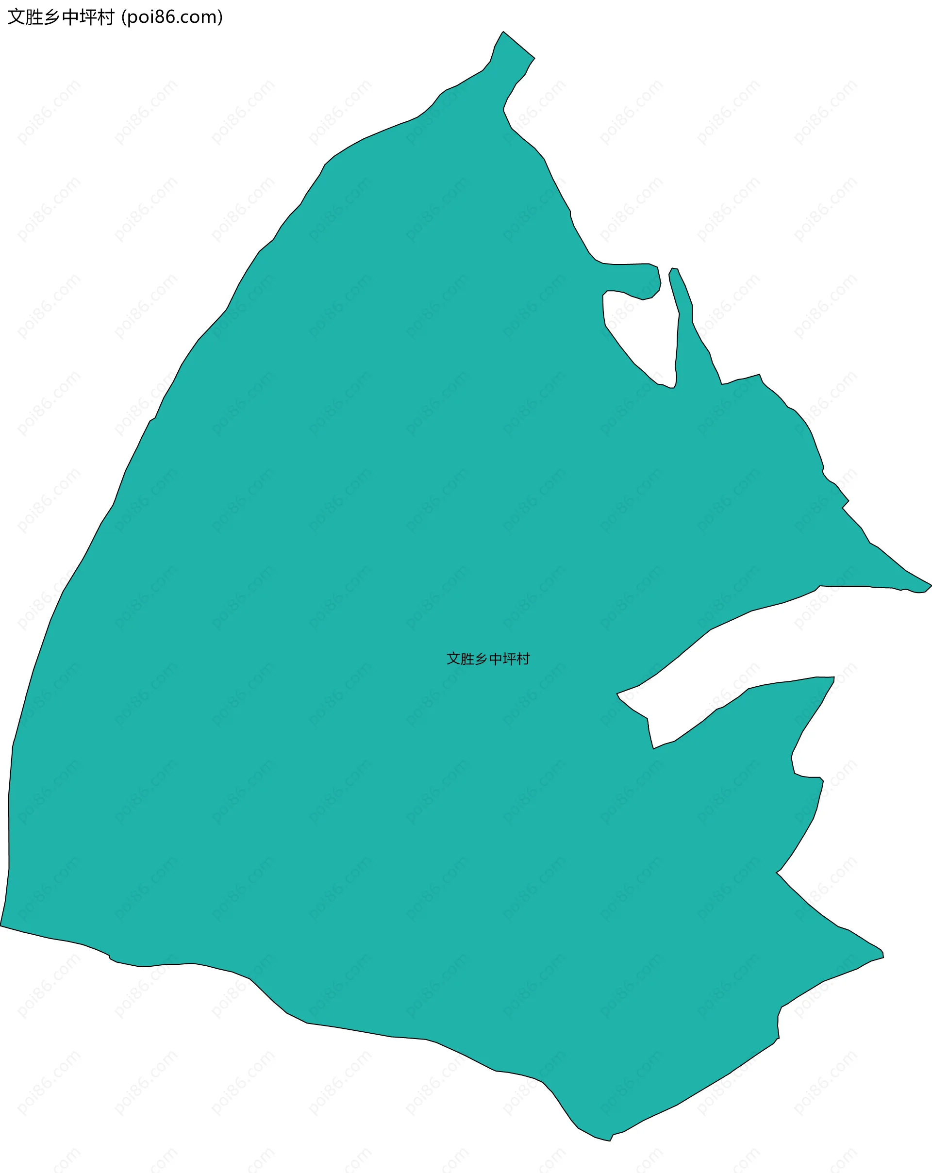 文胜乡中坪村边界地图