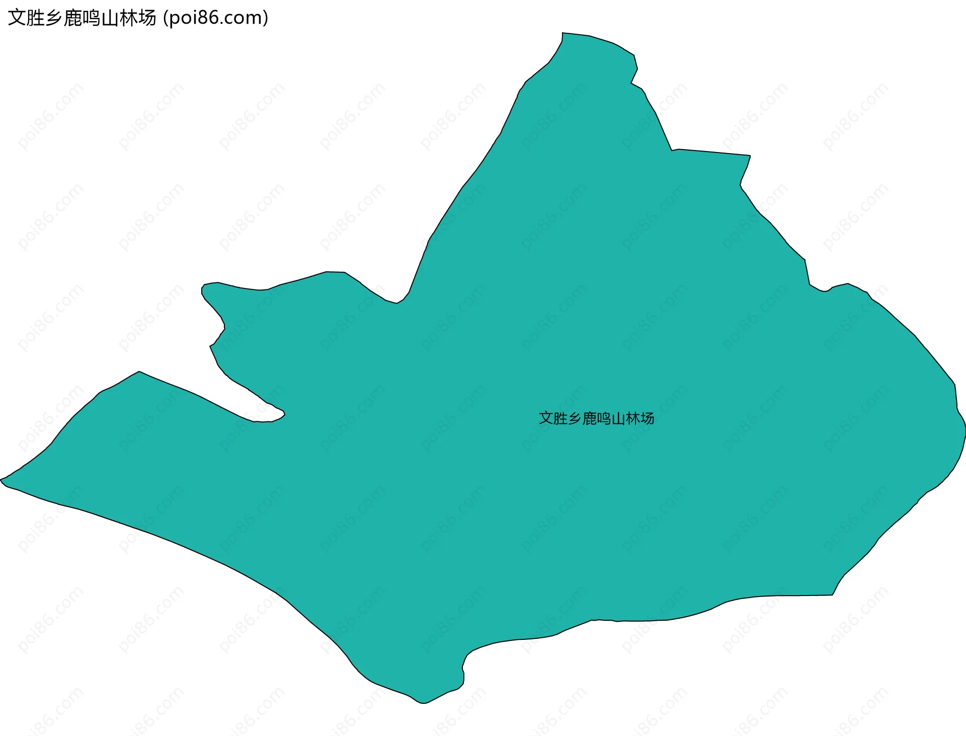 文胜乡鹿鸣山林场边界地图