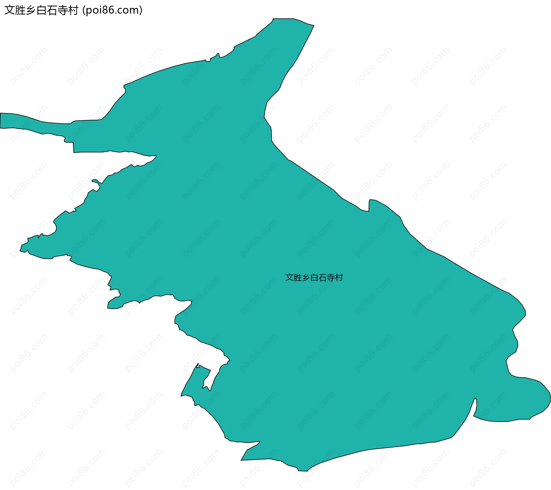 文胜乡白石寺村边界地图