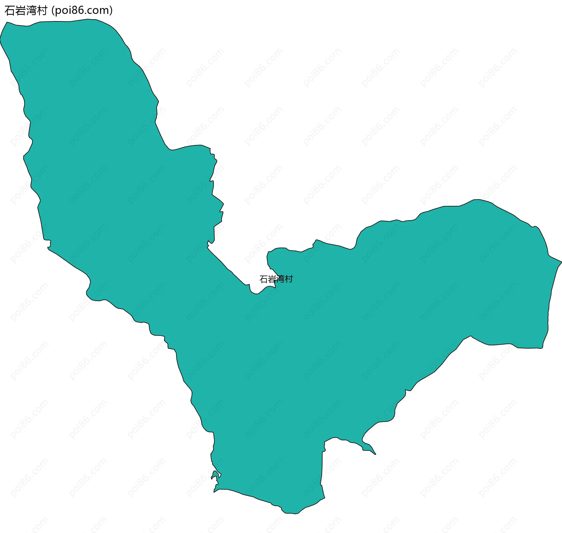 石岩湾村边界地图