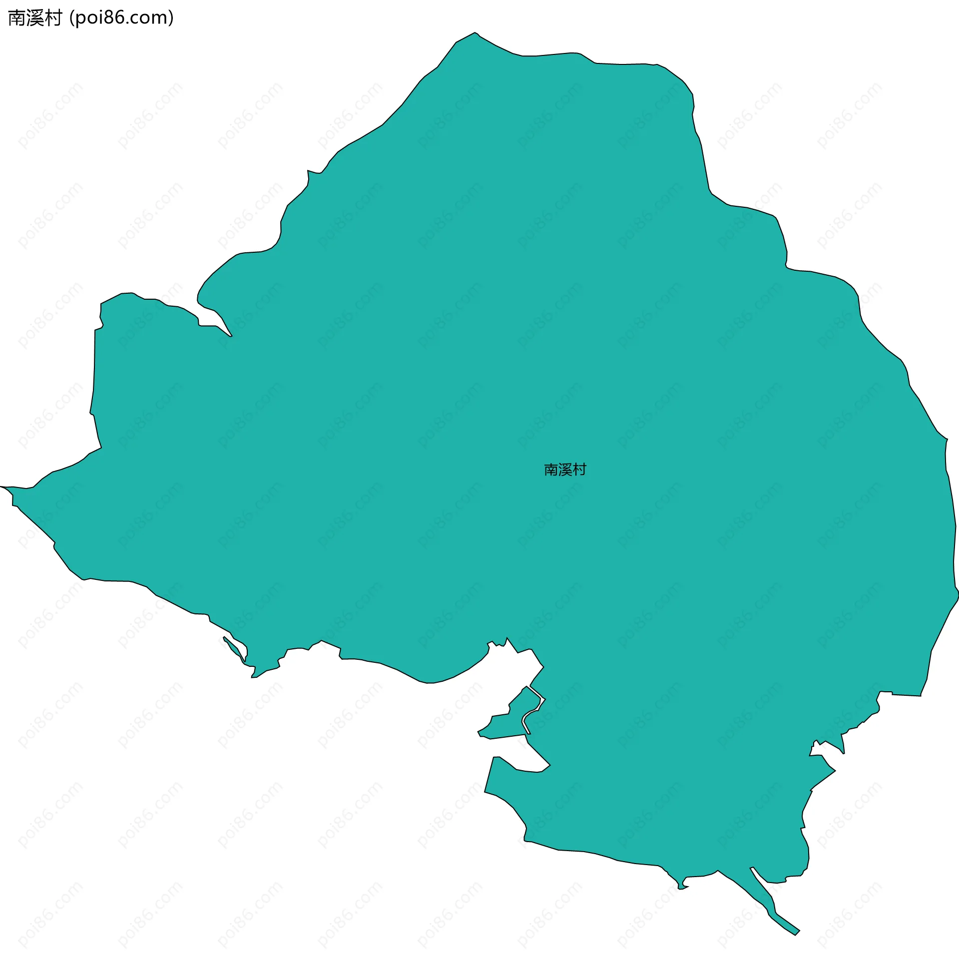 南溪村边界地图