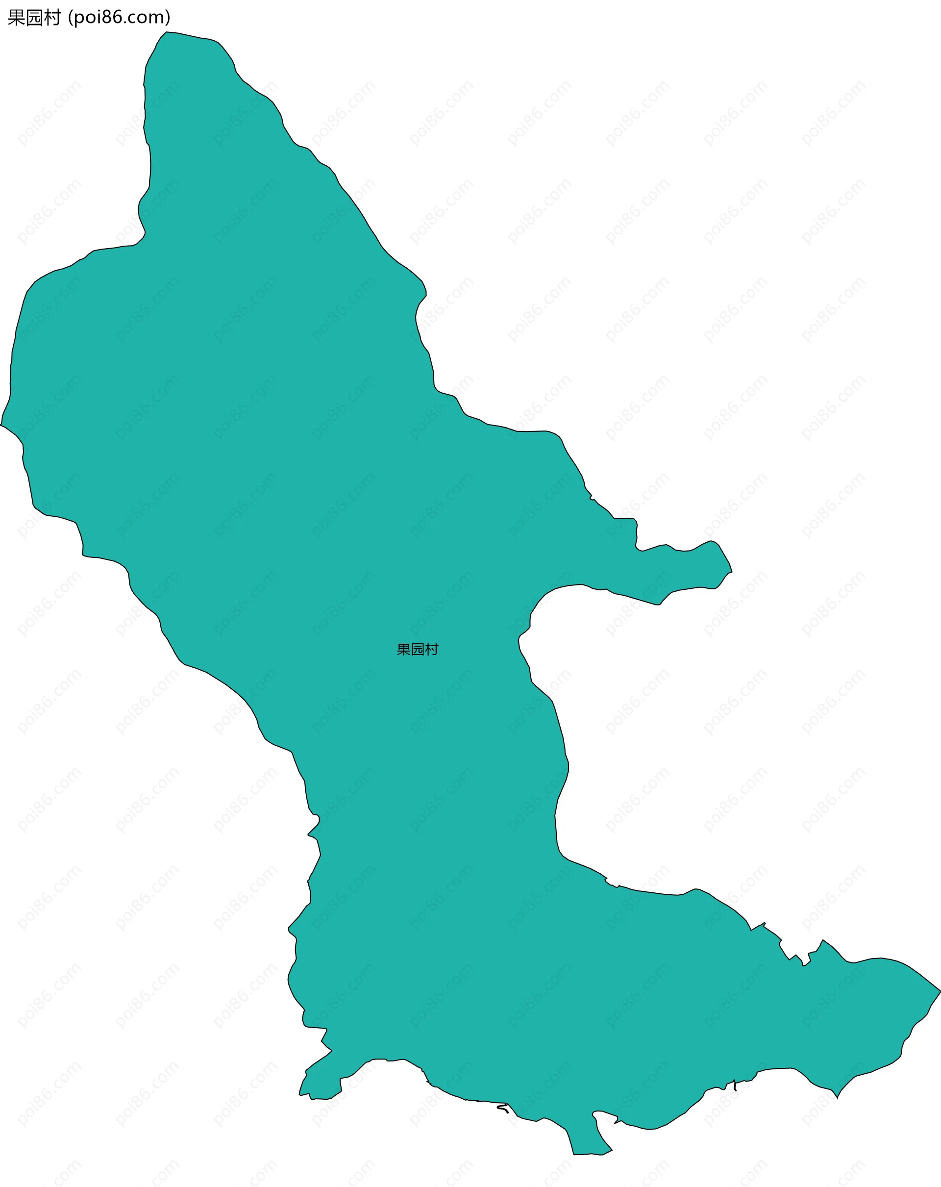 果园村边界地图