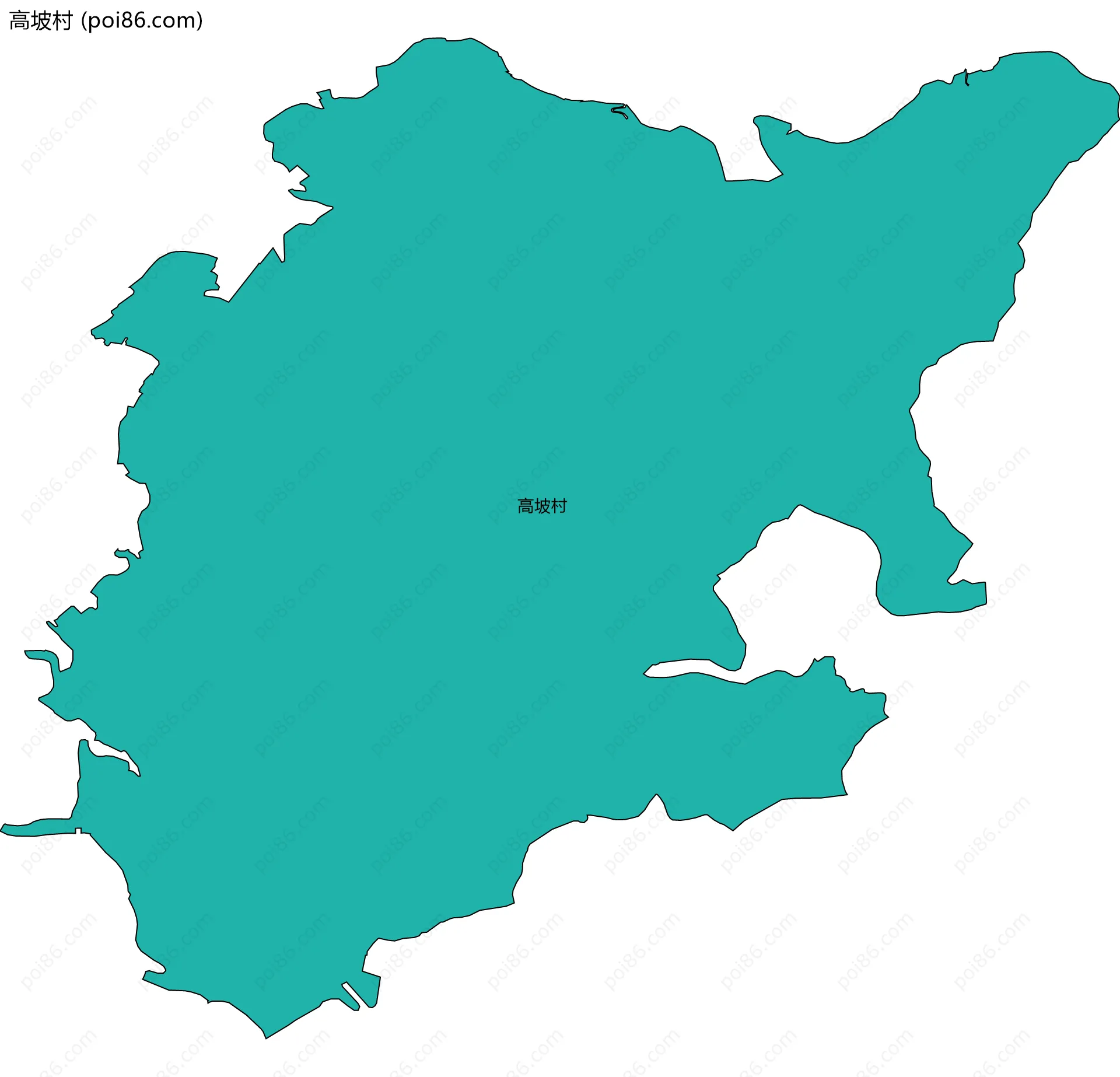 高坡村边界地图