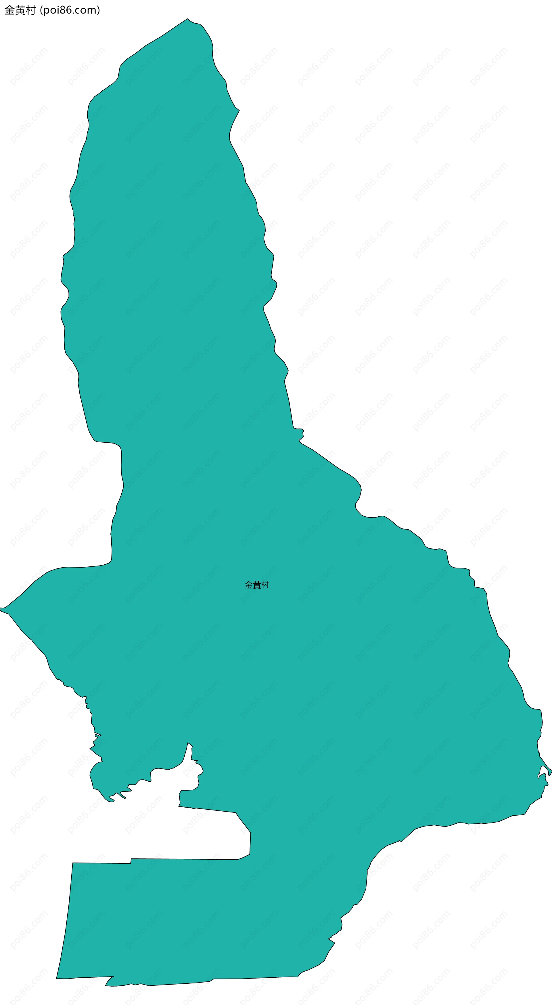 金黄村边界地图