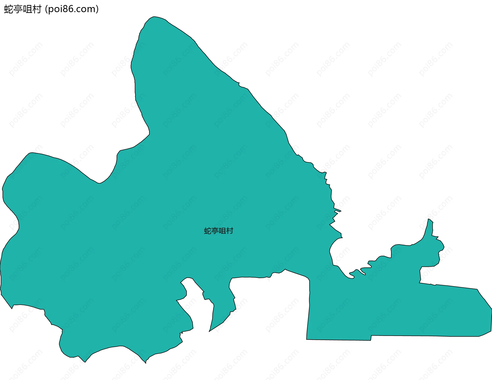 蛇亭咀村边界地图