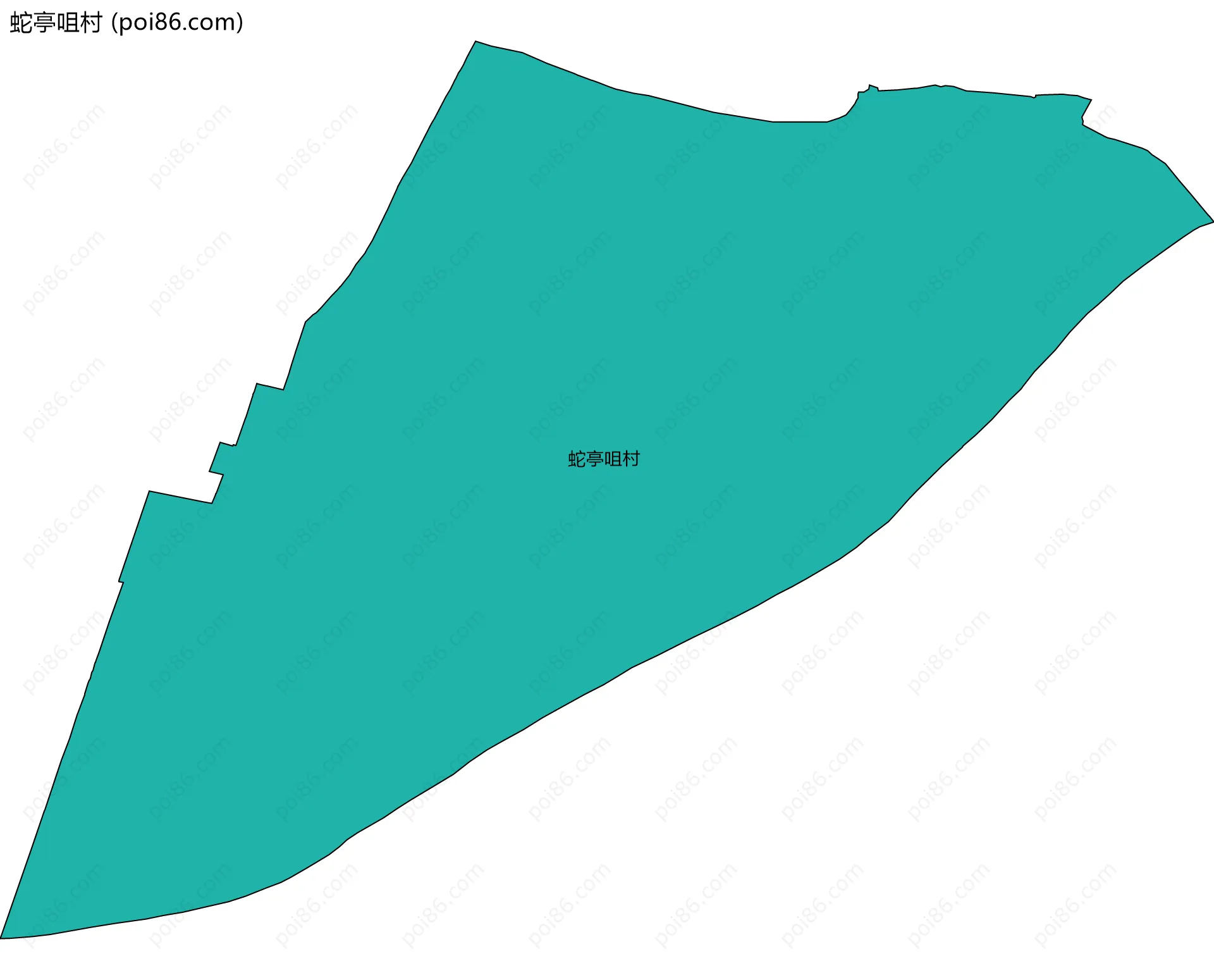 蛇亭咀村边界地图