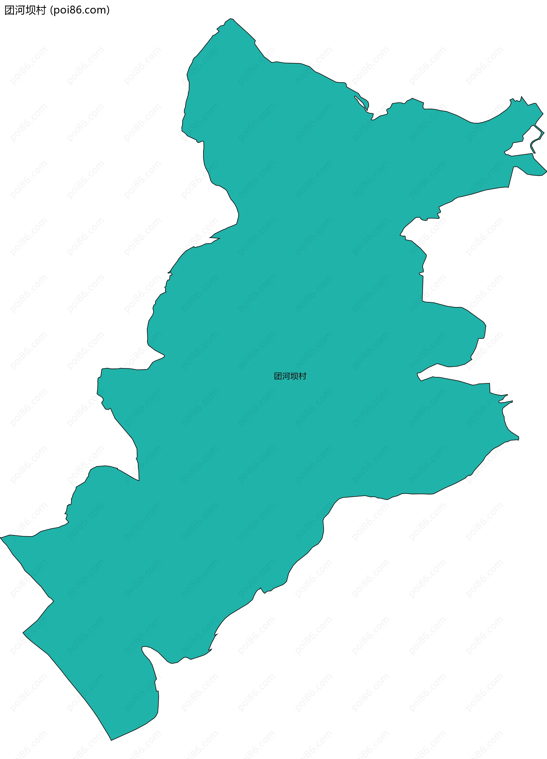 团河坝村边界地图