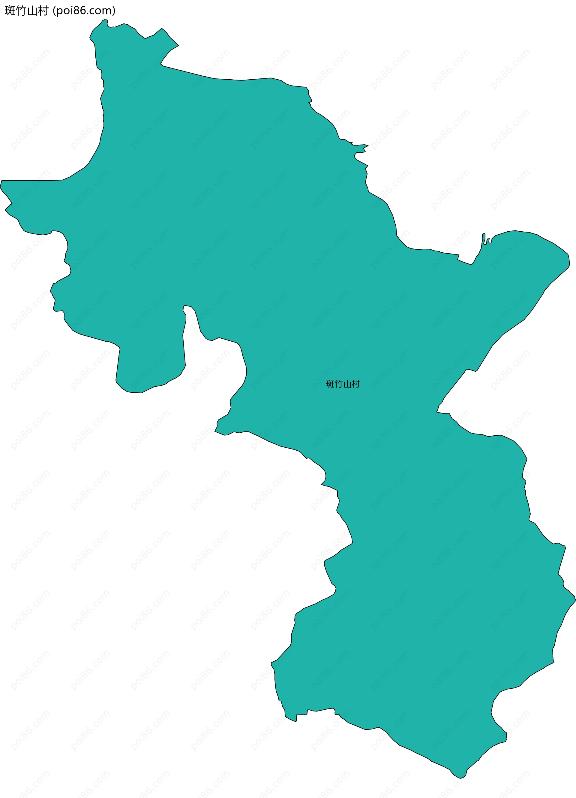 斑竹山村边界地图