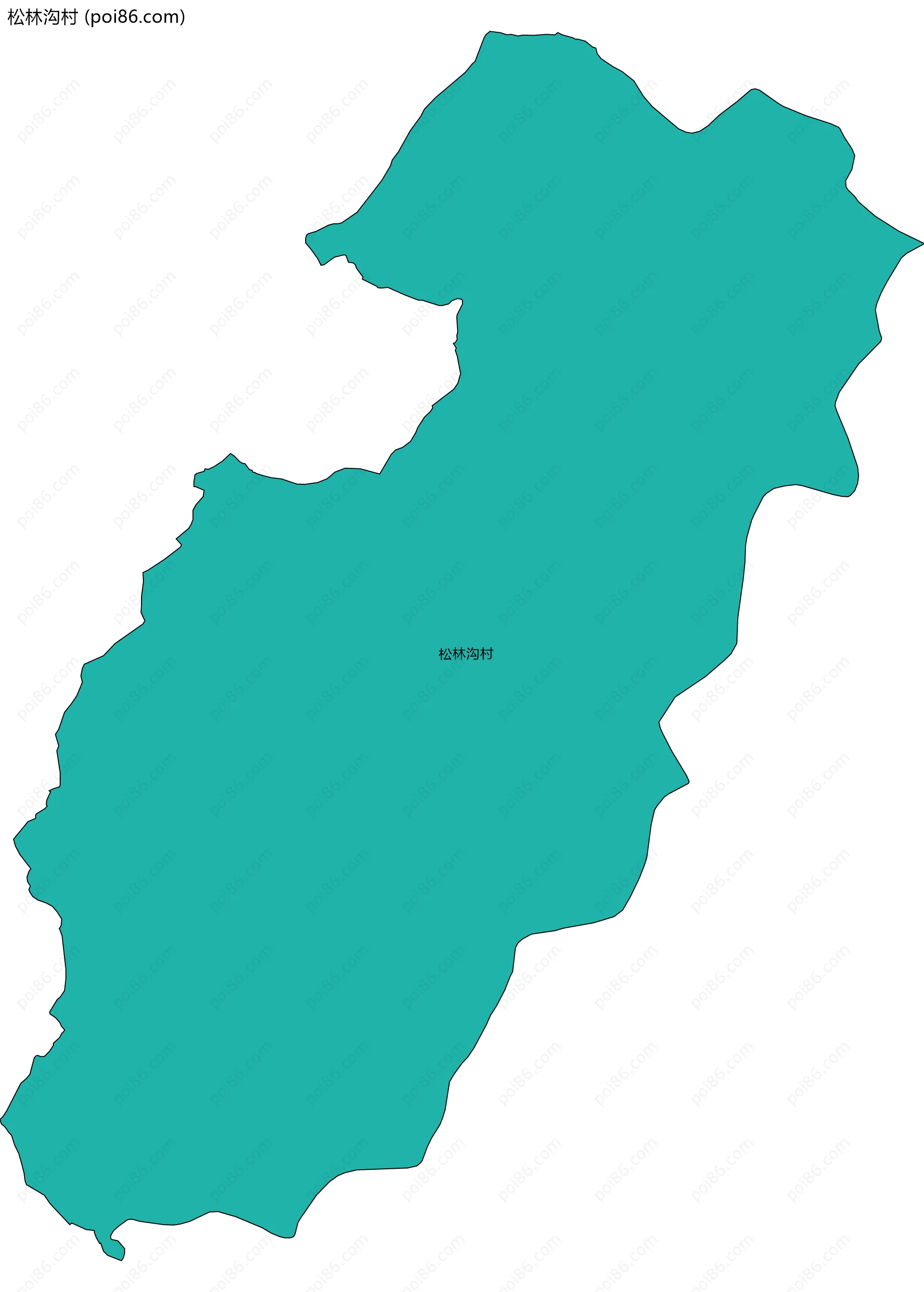 松林沟村边界地图