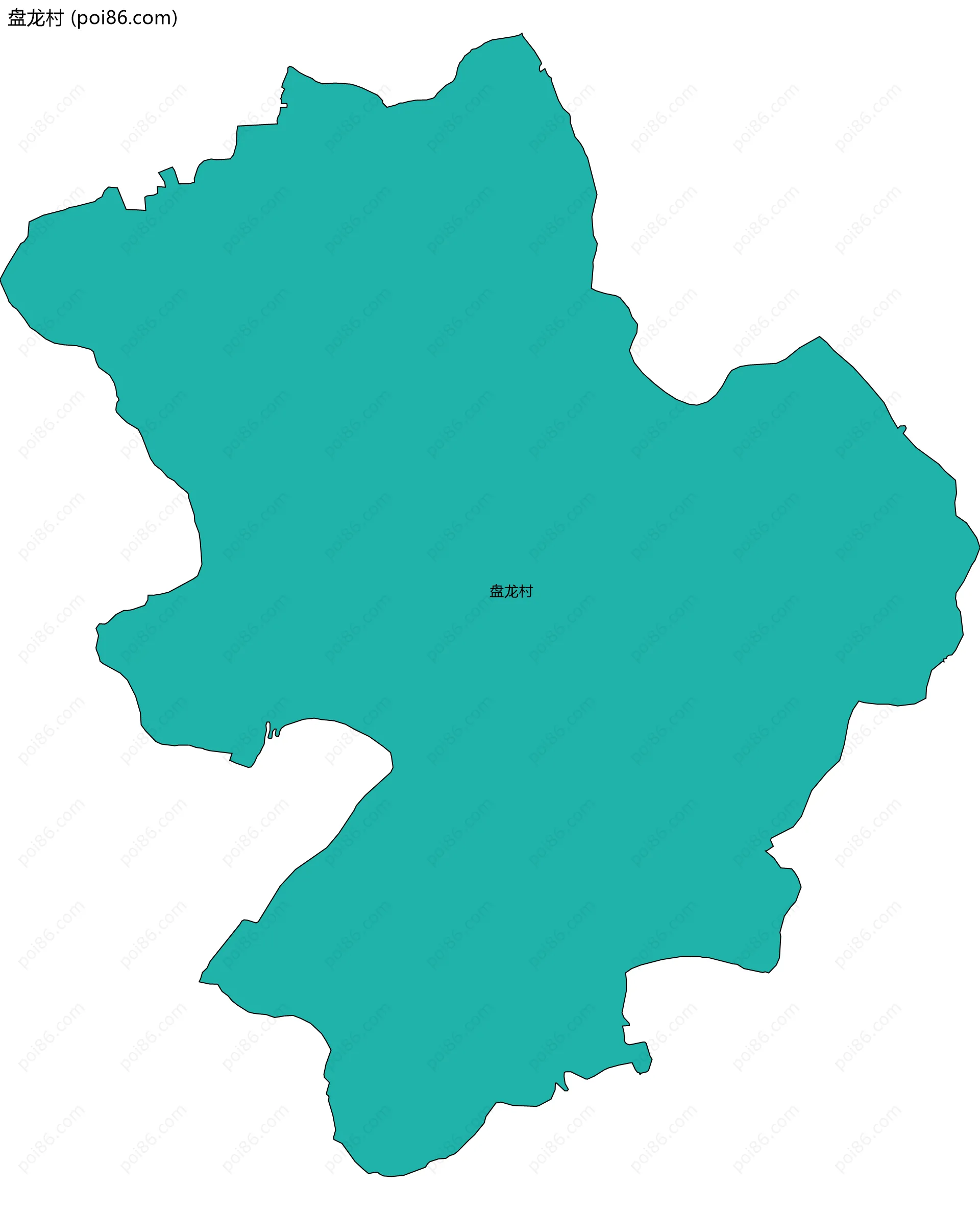 盘龙村边界地图