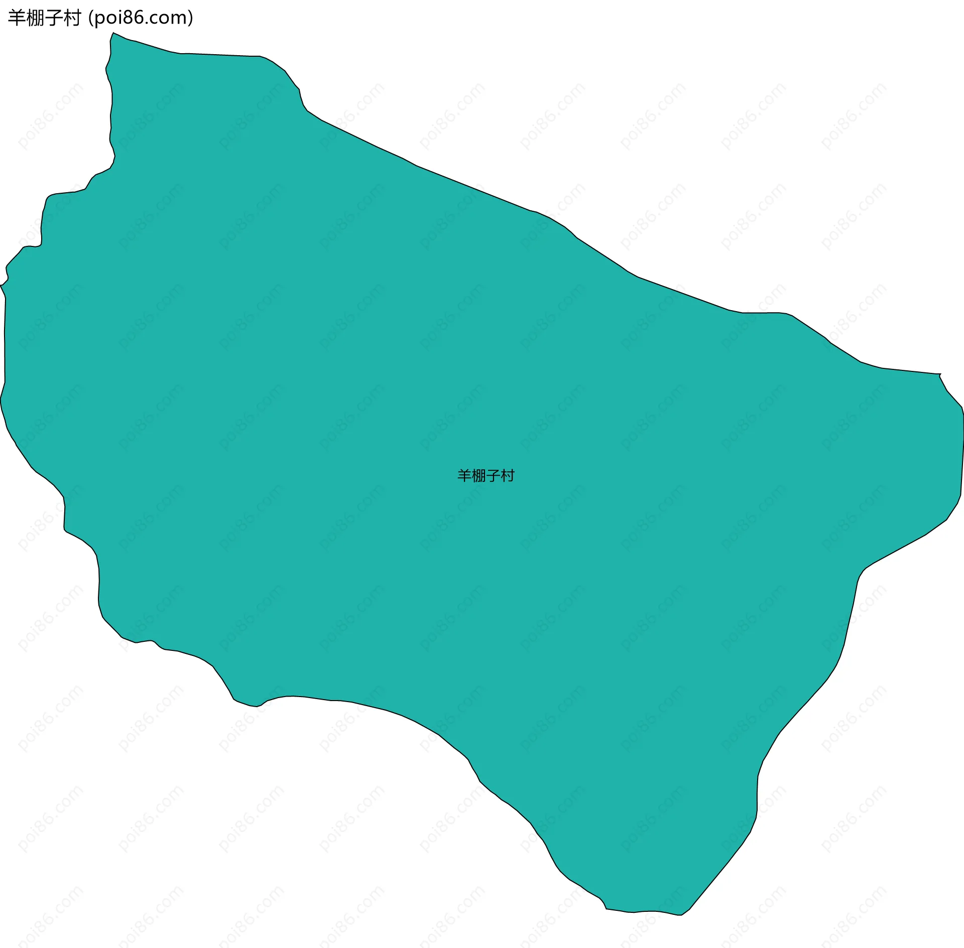 羊棚子村边界地图