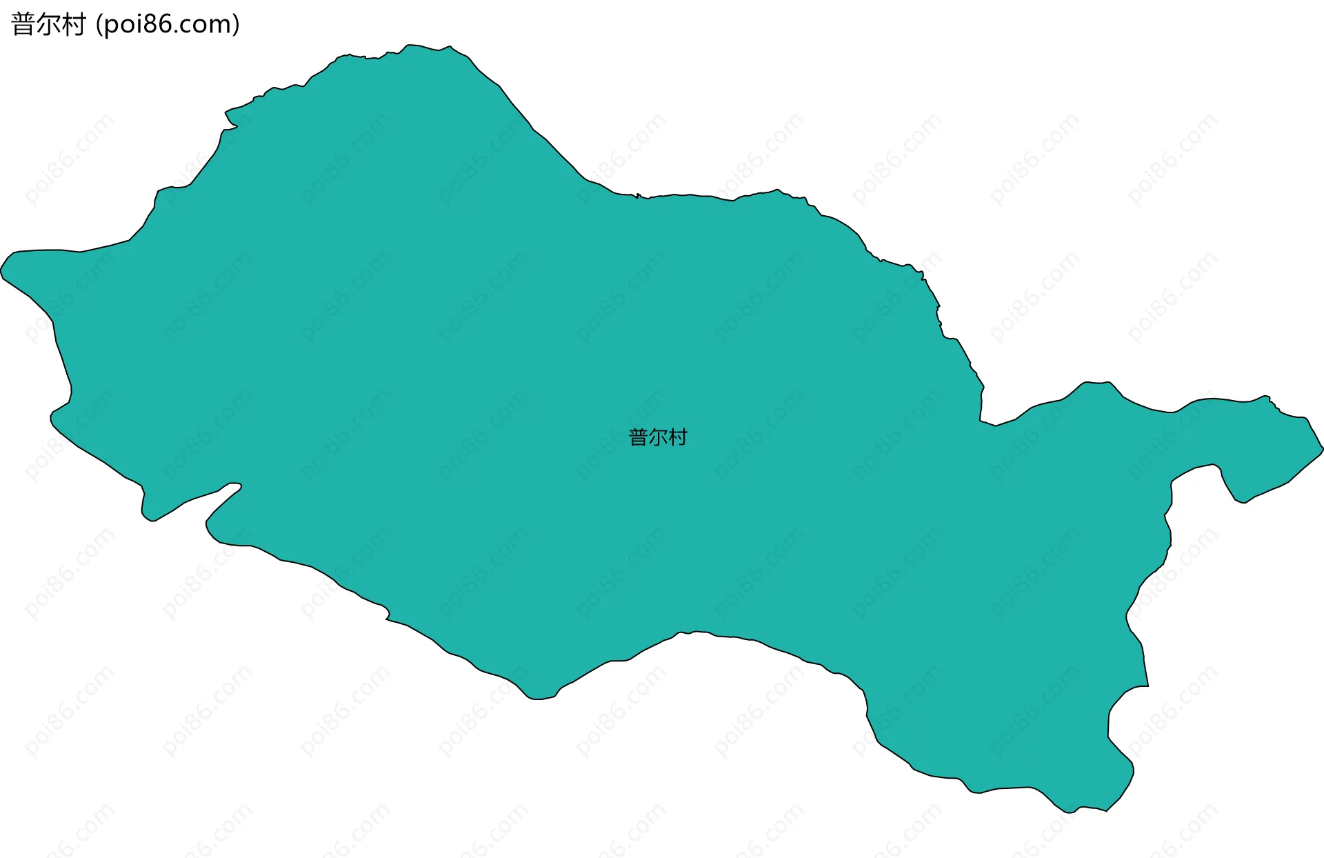 普尔村边界地图