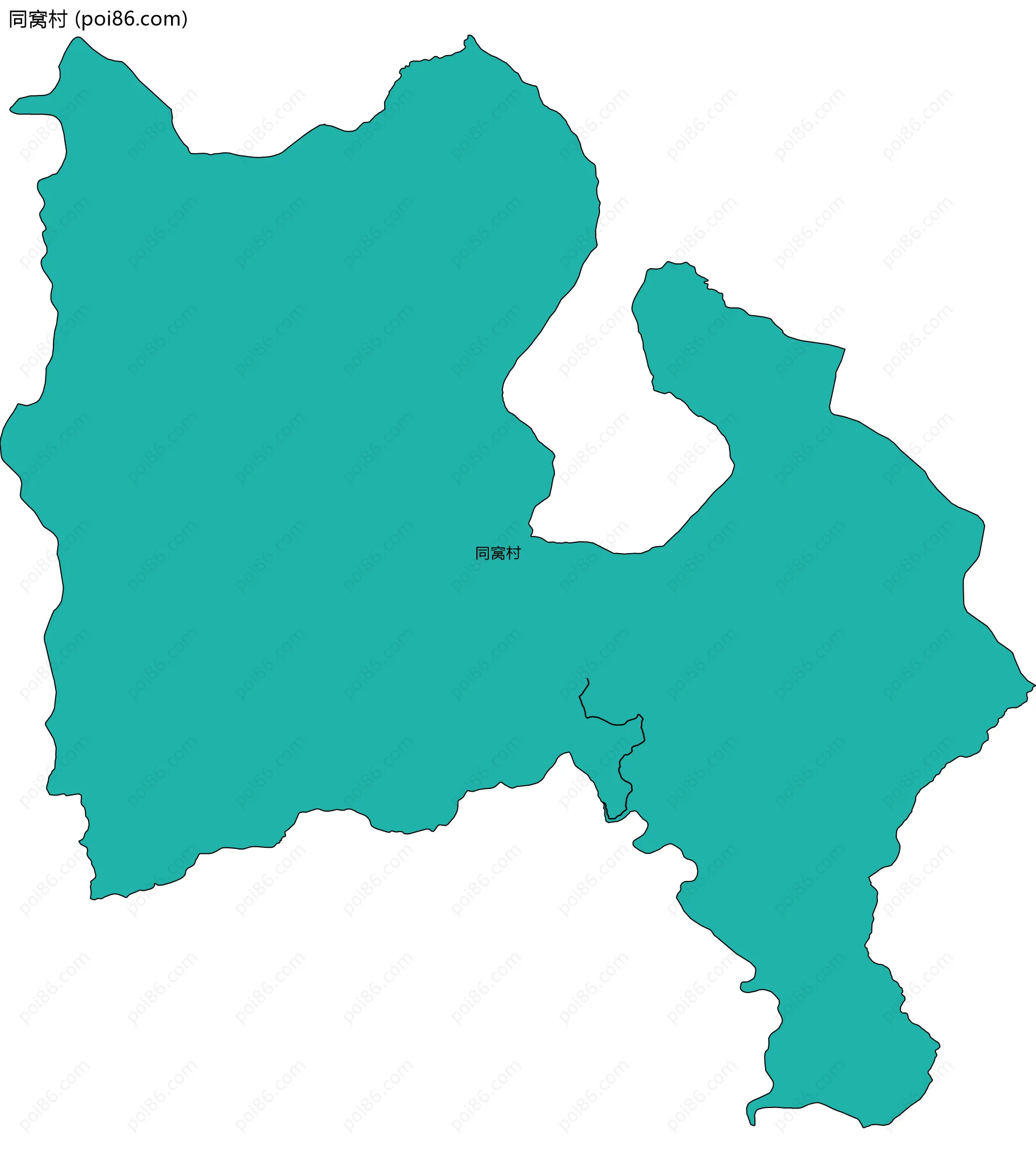 同窝村边界地图