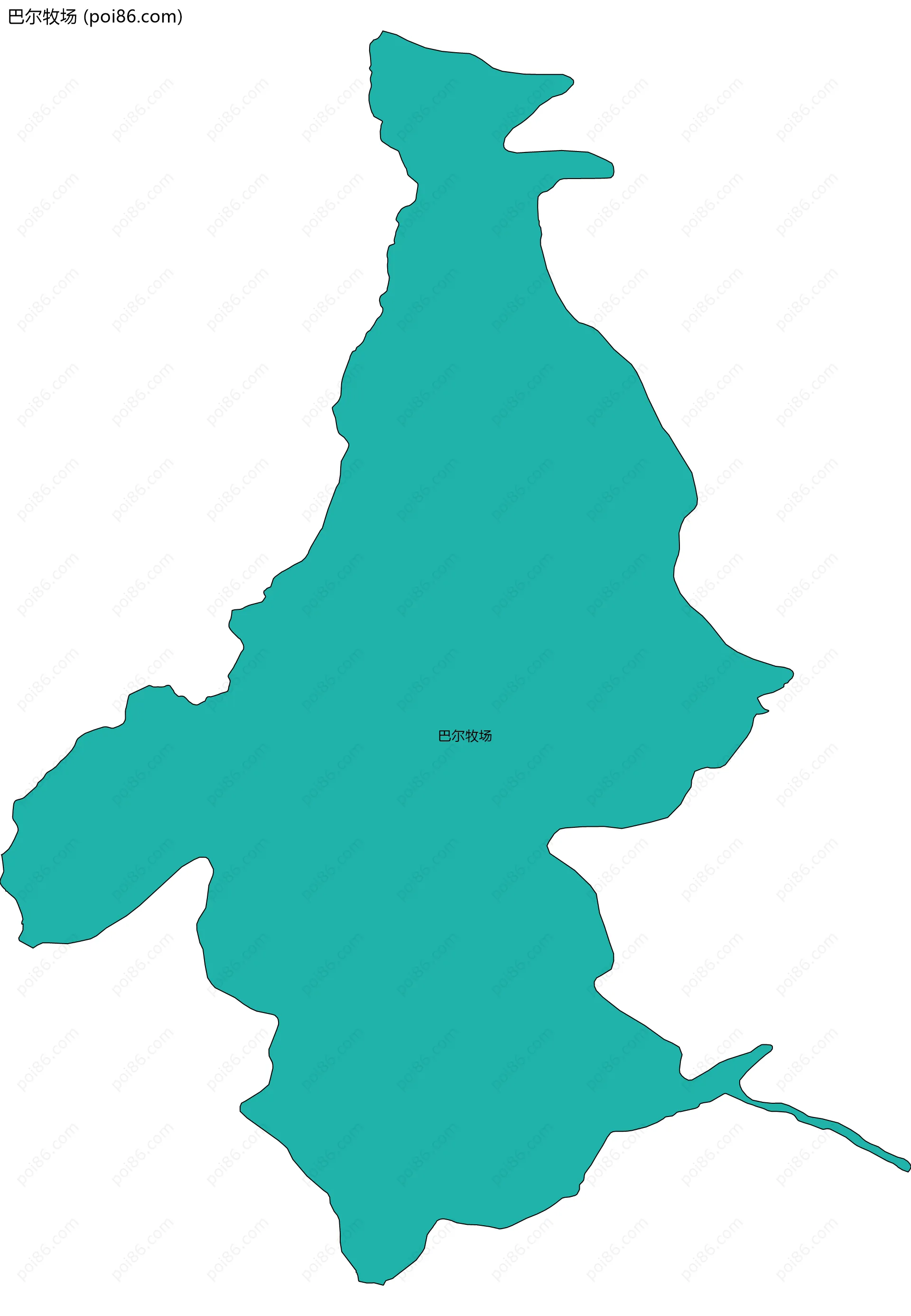 巴尔牧场边界地图