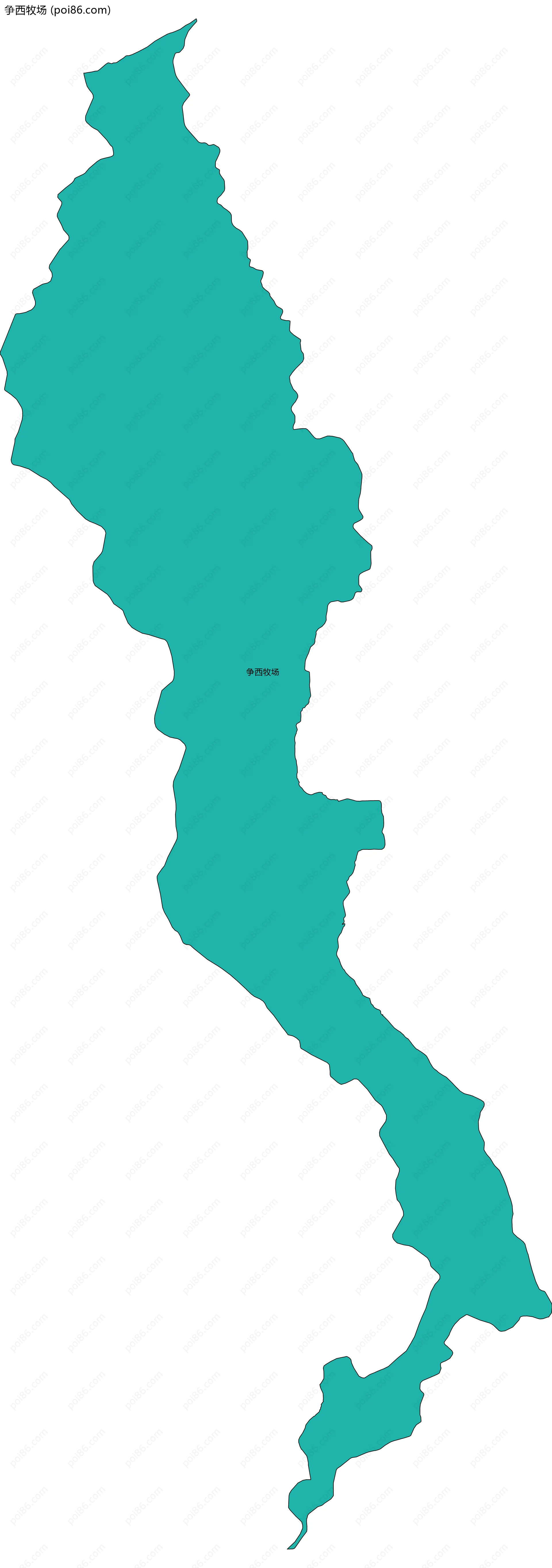 争西牧场边界地图