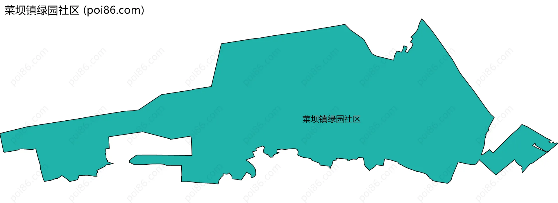 菜坝镇绿园社区边界地图