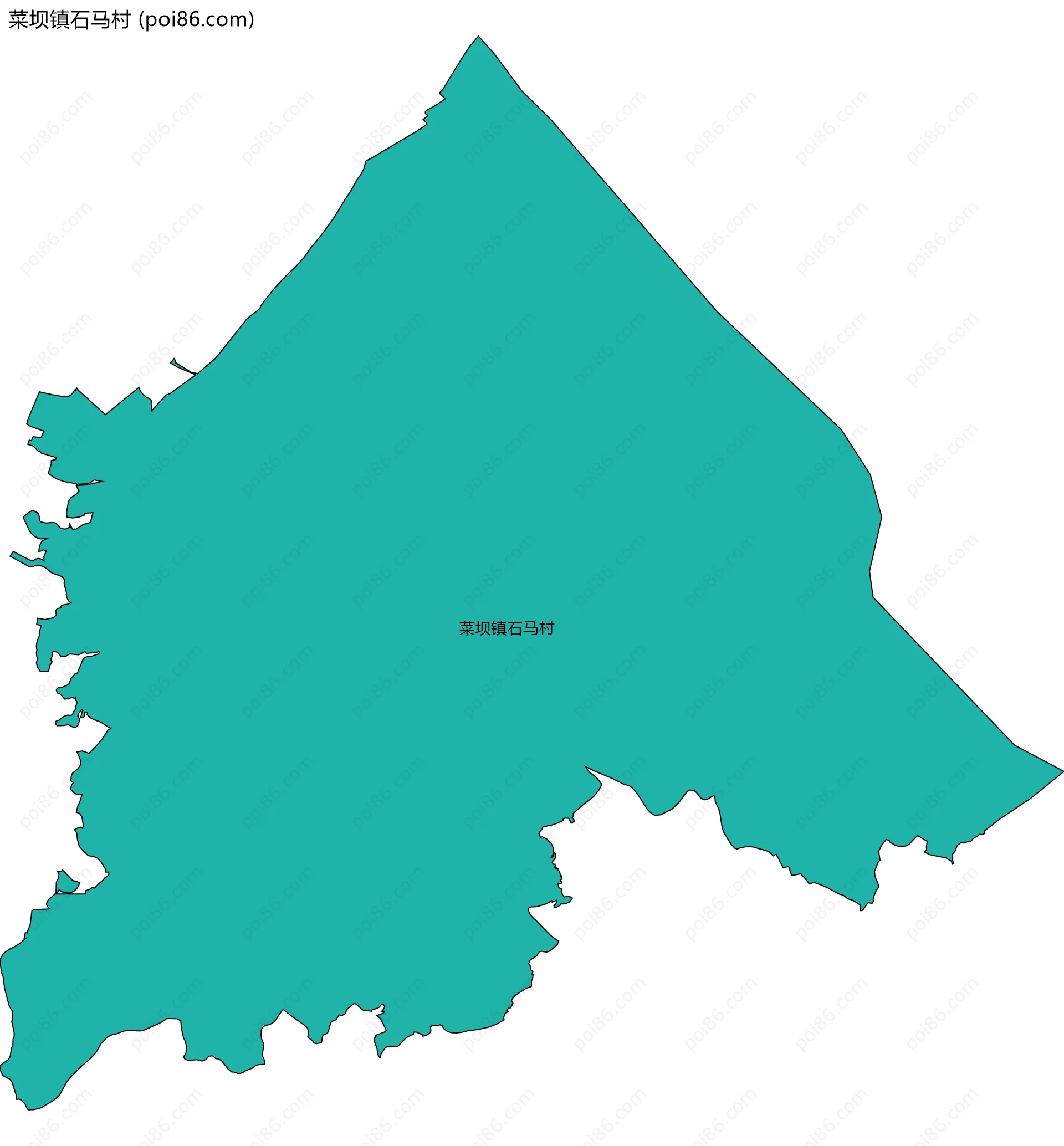 菜坝镇石马村边界地图