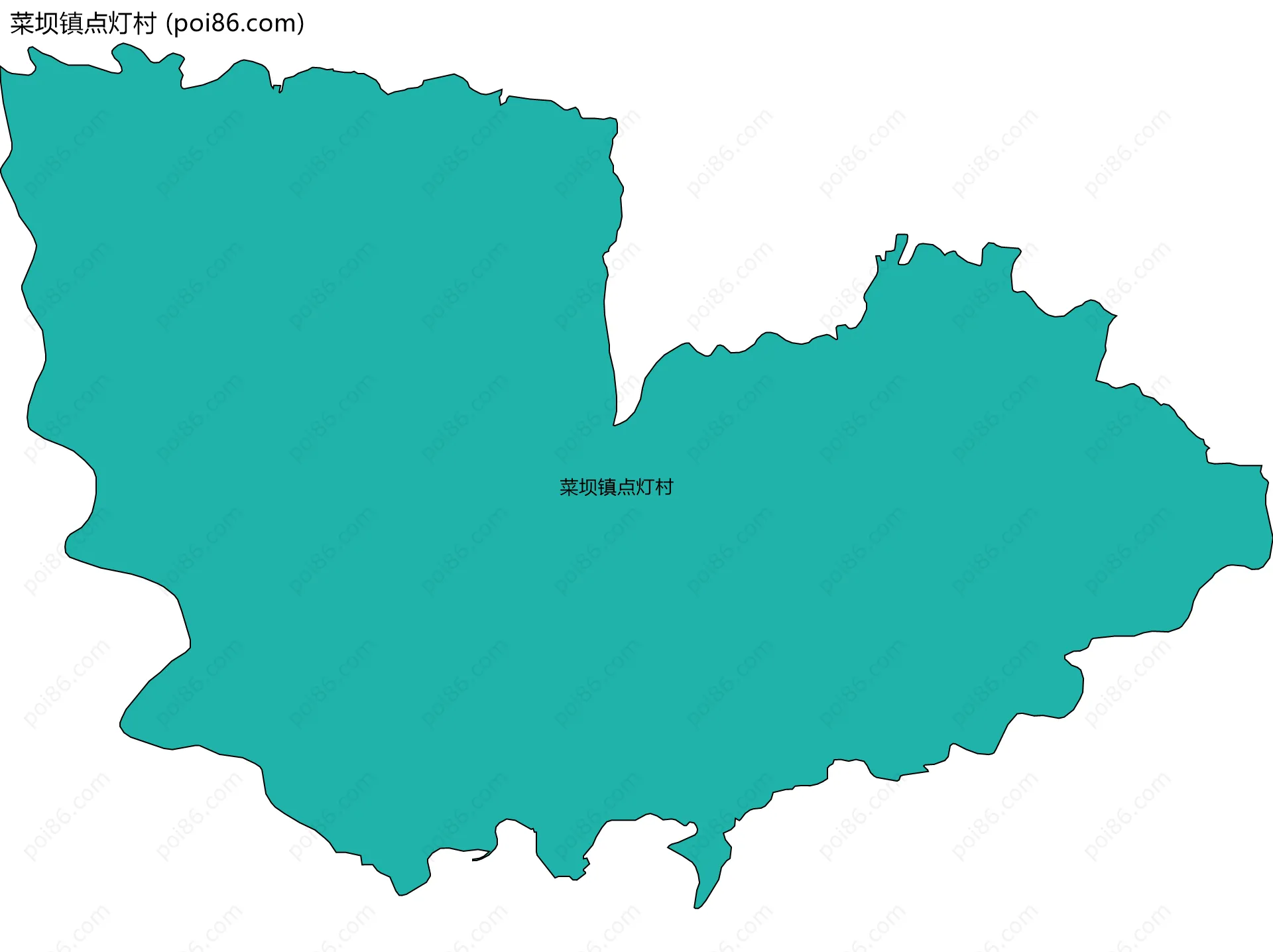 菜坝镇点灯村边界地图