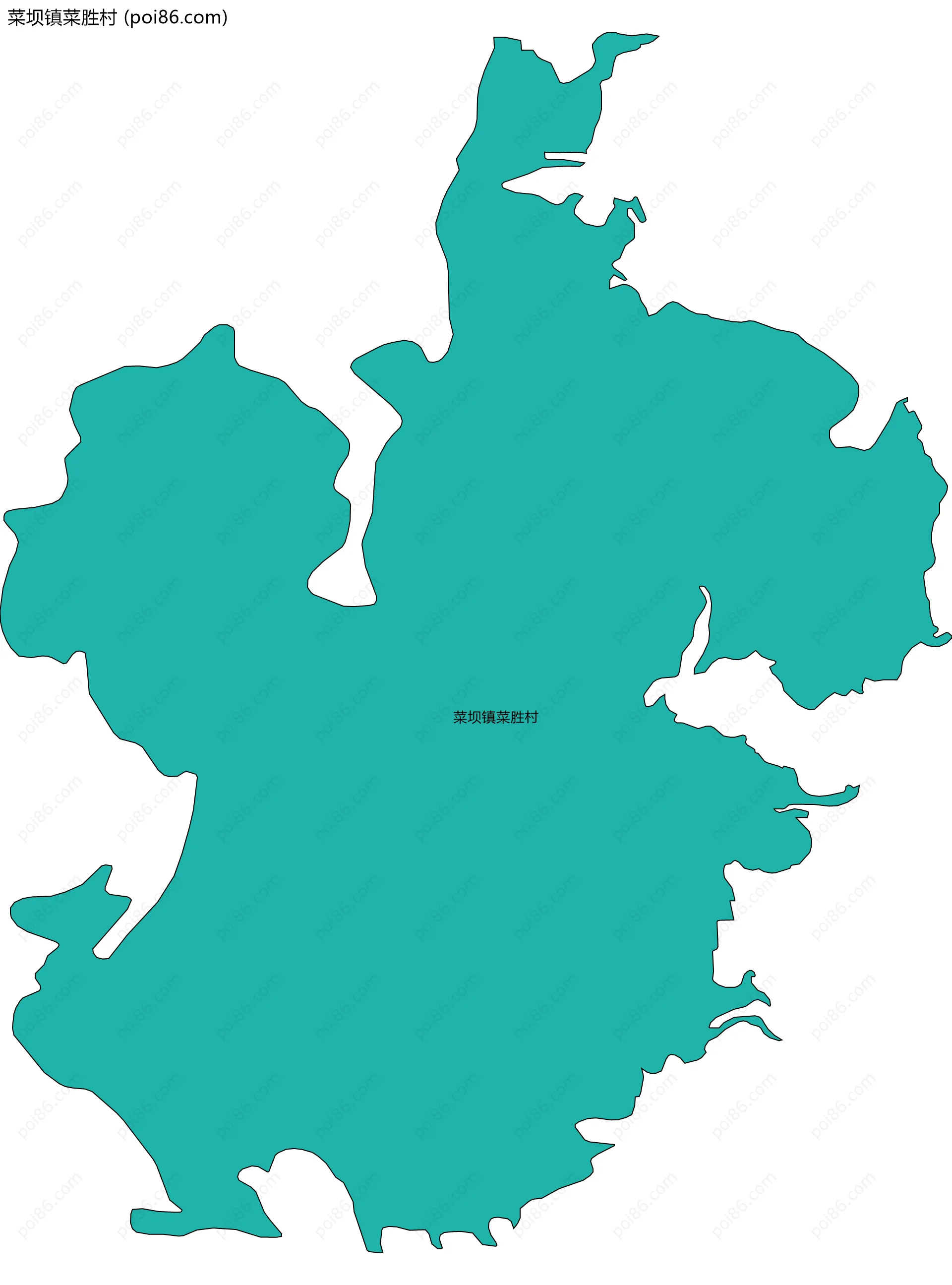 菜坝镇菜胜村边界地图