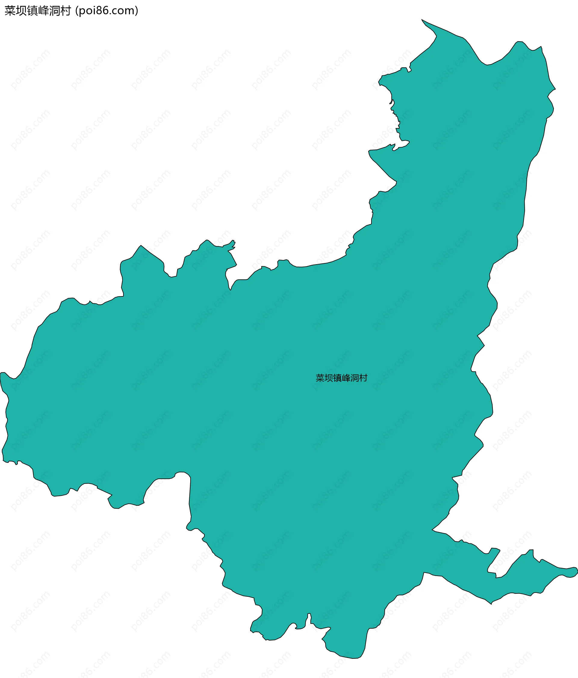 菜坝镇峰洞村边界地图