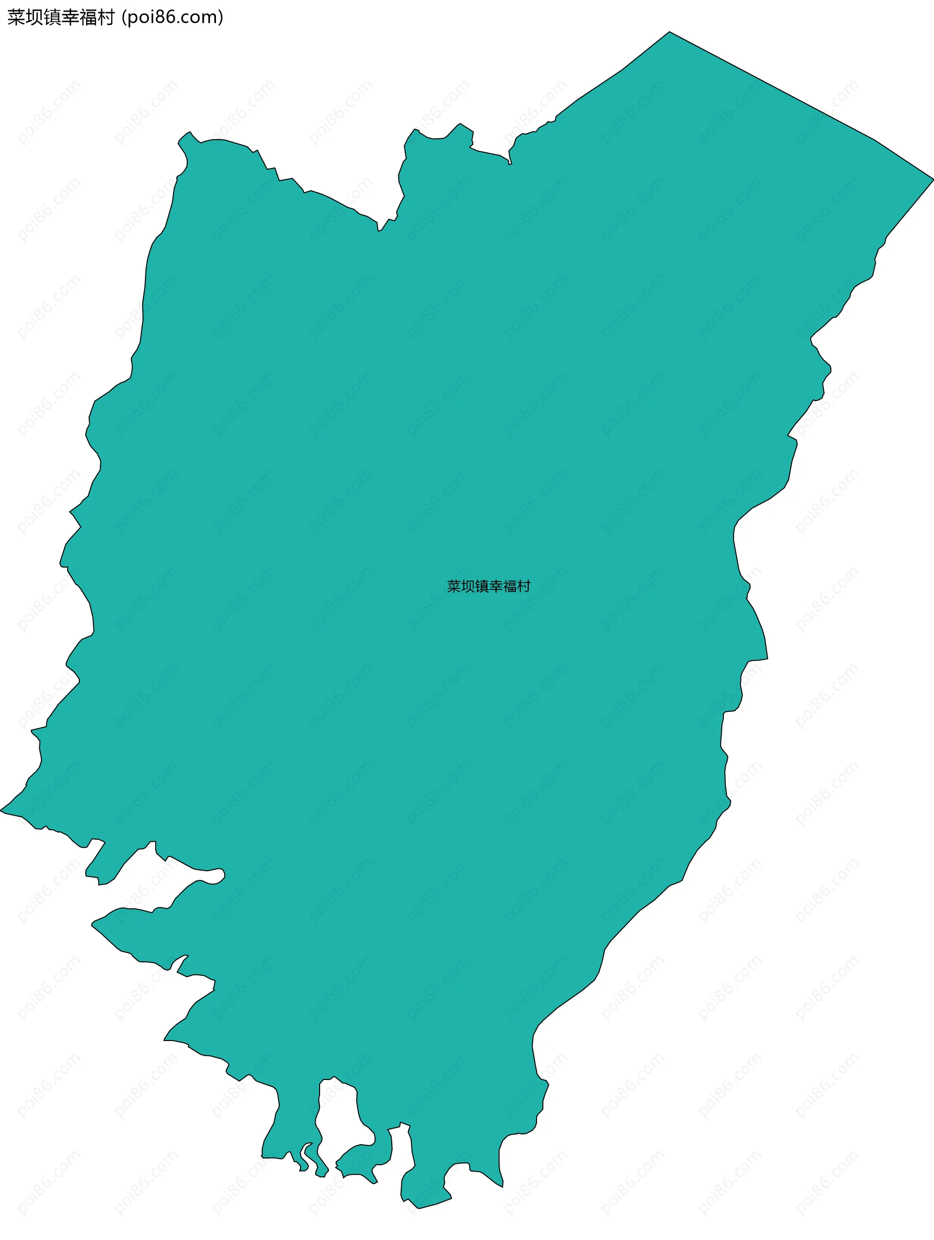 菜坝镇幸福村边界地图