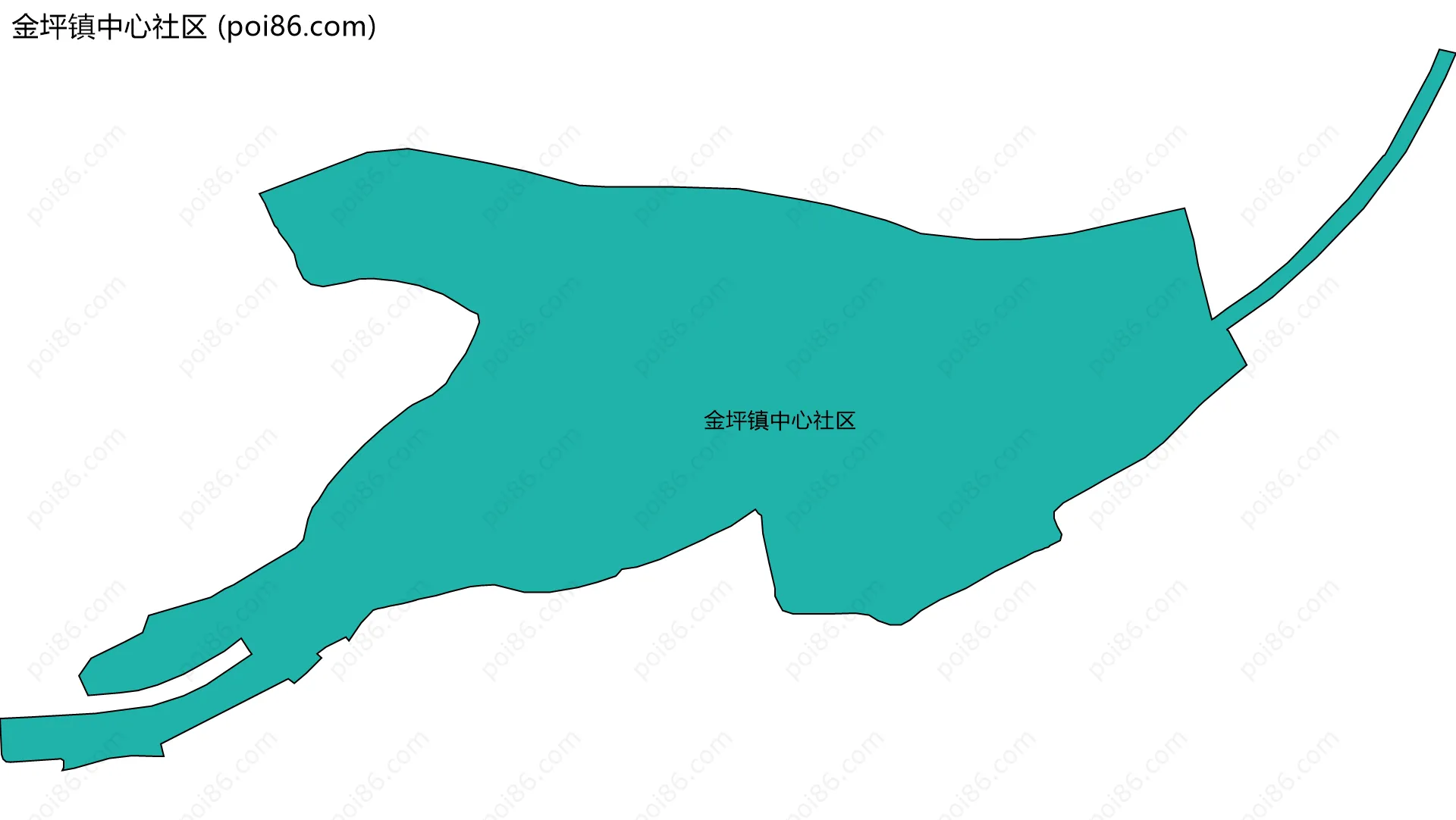 金坪镇中心社区边界地图