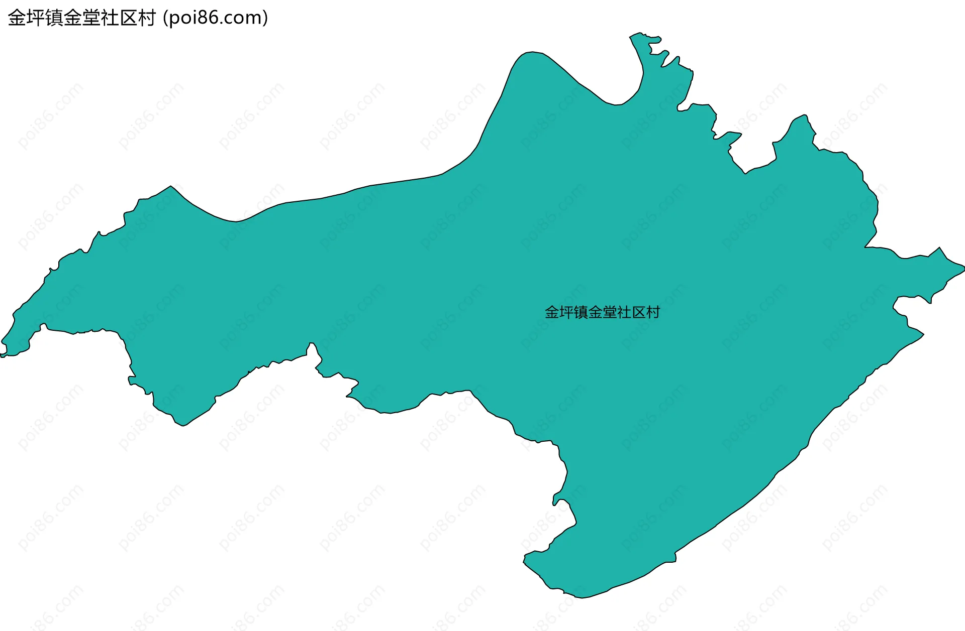 金坪镇金堂社区村边界地图